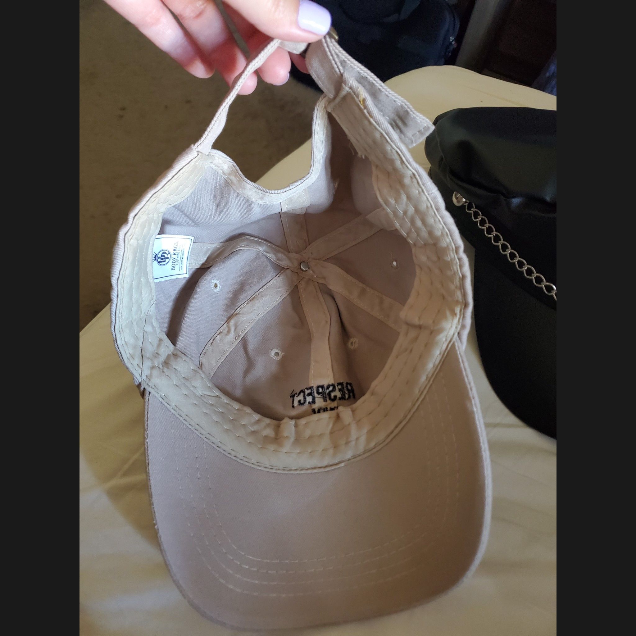 Other *NWOT* Tan Embroidered "Respect My Hustle" Hat Size ONE SIZE - 2 Thumbnail