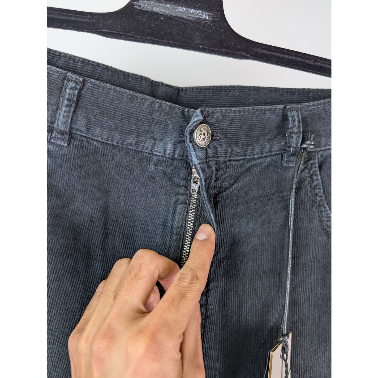 Palm Angels o1rshd1 Monogram Corduroy Denim Pants in Vintage Black Size US 32 / EU 48 - 7 Thumbnail