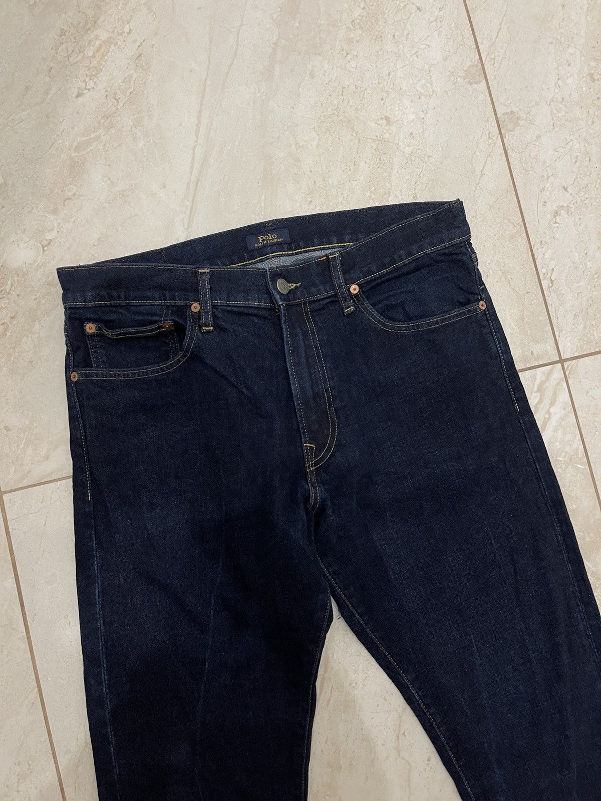 Polo Ralph Lauren Polo Ralph Lauren Dark Wash Slim Denim Jeans 34x34 Size US 34 / EU 50 - 6 Thumbnail