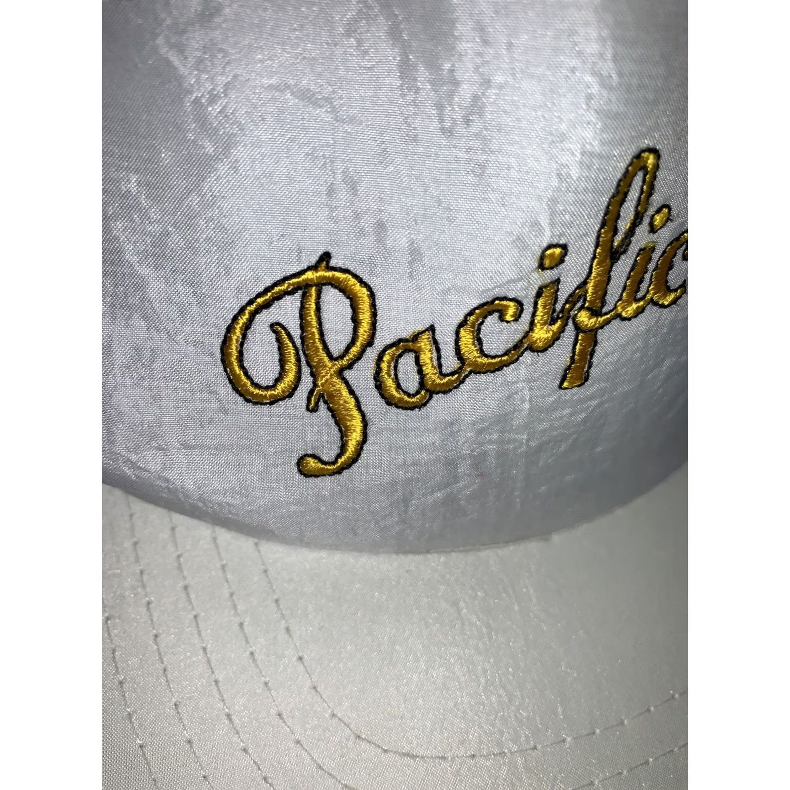Vintage Pacific lures Snapback hat Fishing Tackle Nylon Vintage RARE Cap Cap White Adjustable NSM Mens Womens Girls Boys Size ONE SIZE - 2 Thumbnail