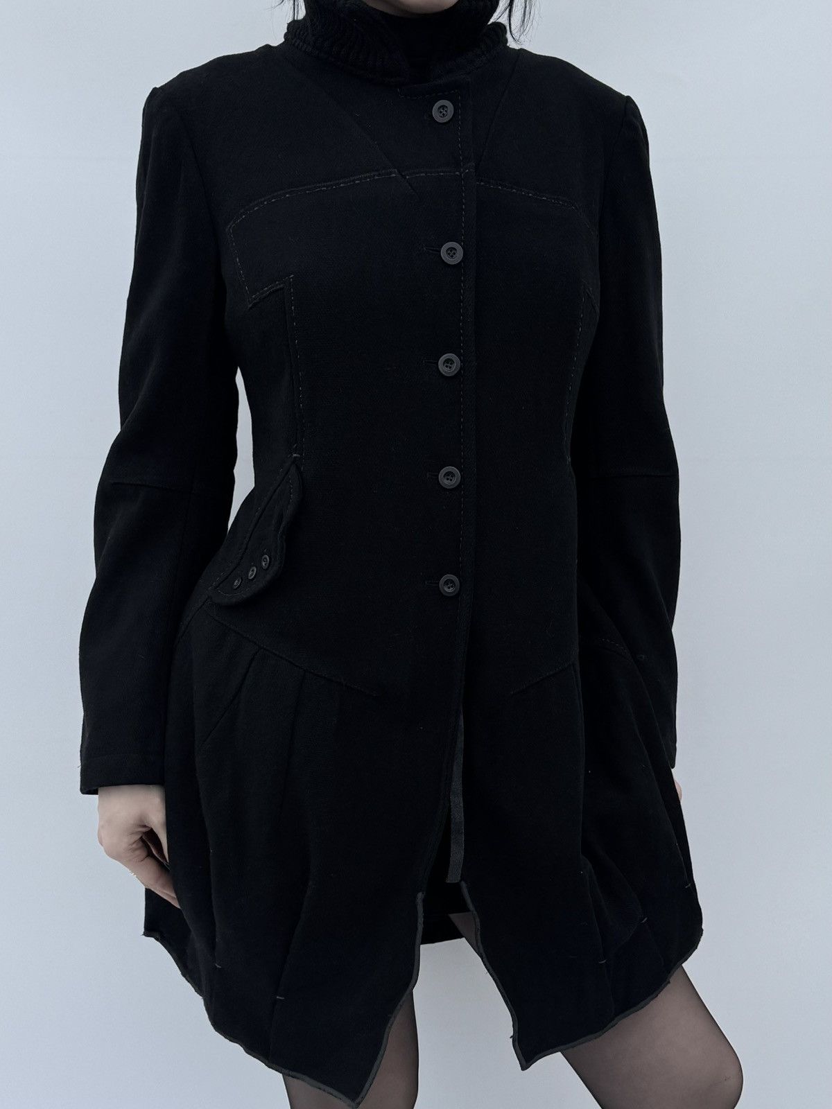 Marithe + Francois Girbaud Coat avantgarde asymetric baloon marithe dark academia goth Size S / US 4 / IT 40 - 3 Thumbnail