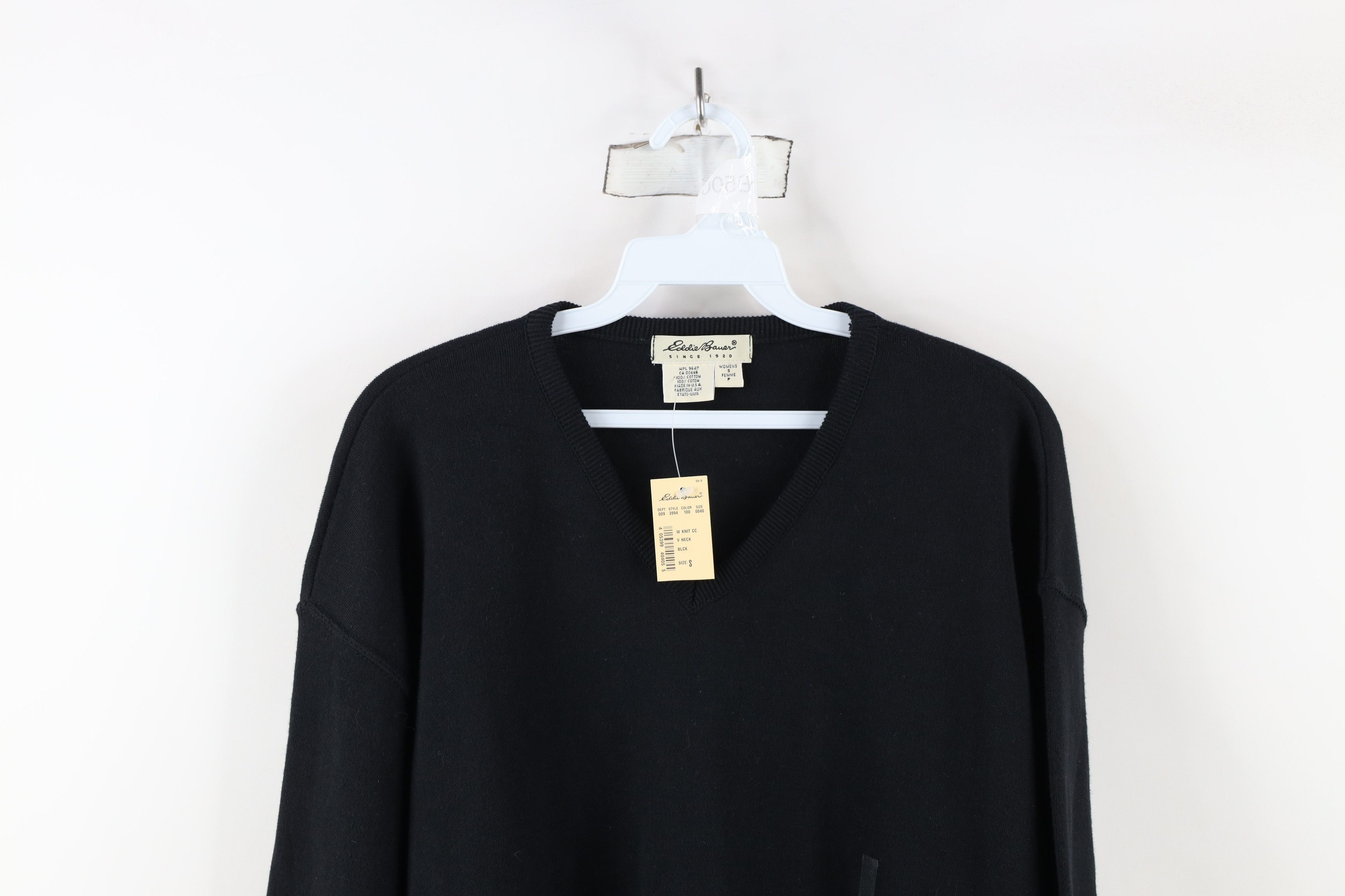 Eddie Bauer × Vintage Deadstock Vintage 90s Eddie Bauer Knit Sweater Black USA Size S / US 4 / IT 40 - 2 Thumbnail