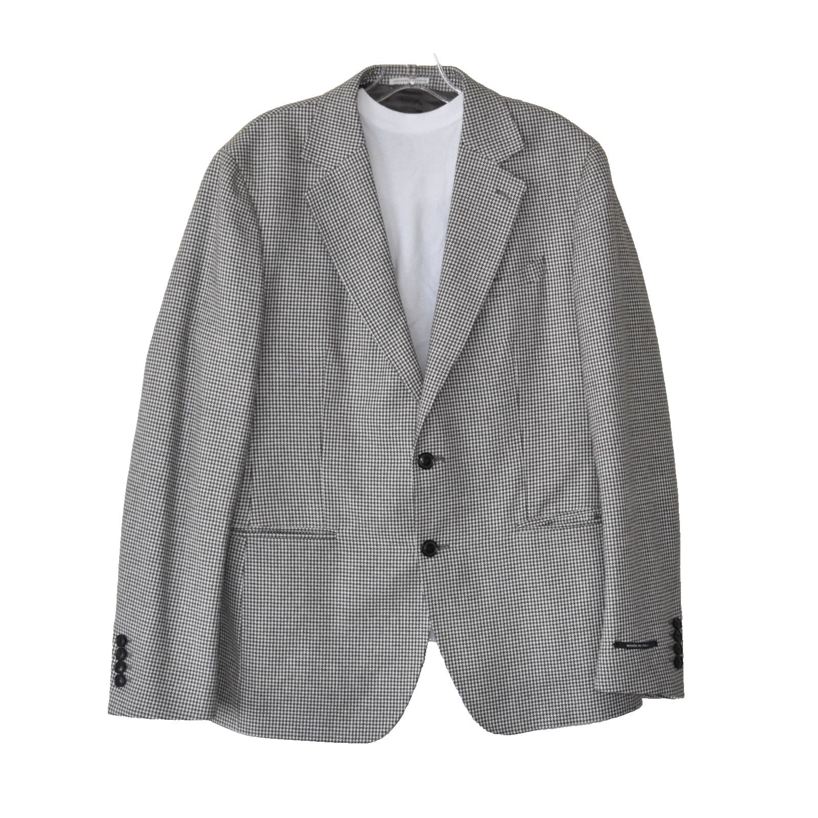 Reiss REISS Houndstooth Cotton Wool Blend 2-Button Blazer Chest 42 Size 42S - 1 Thumbnail