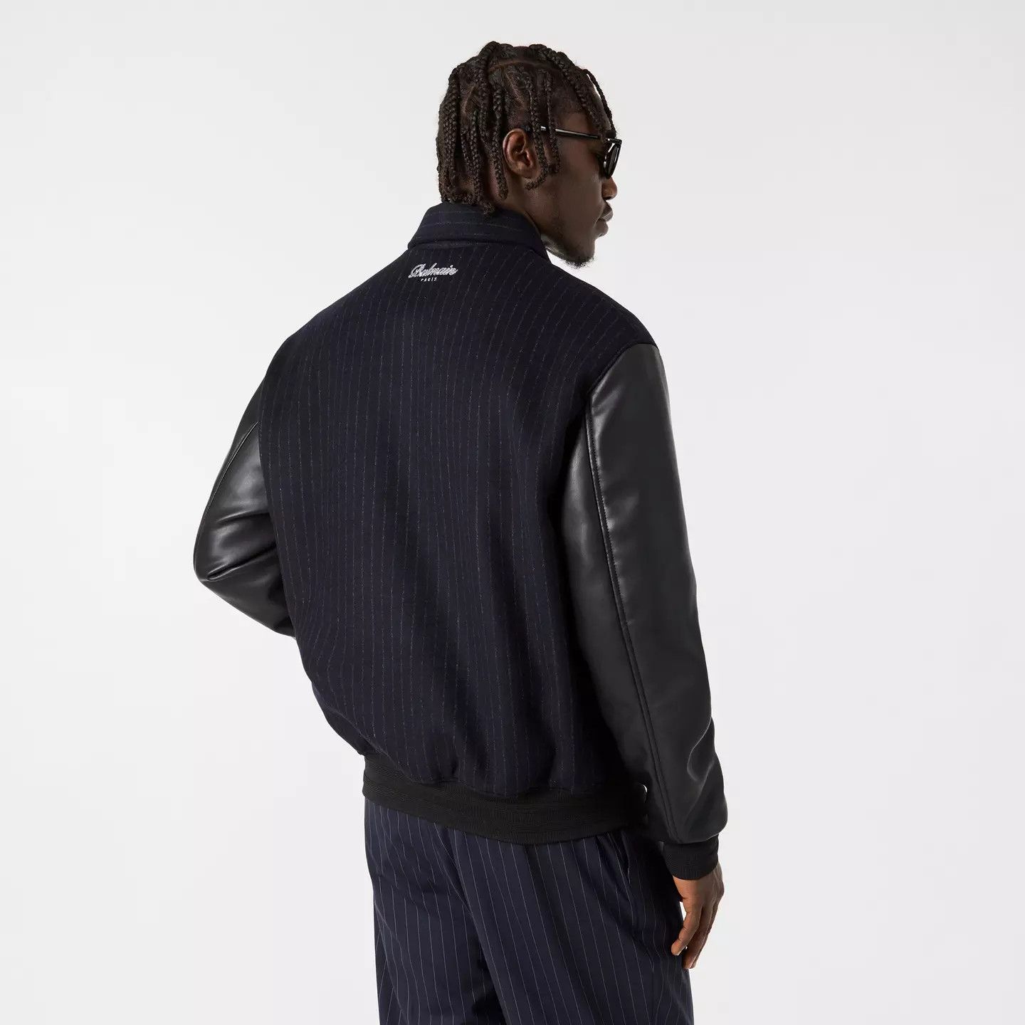 Balmain o1g2r1mq0426 Structured Varsity Jacket in Blue/Black Size US S / EU 44-46 / 1 - 4 Thumbnail