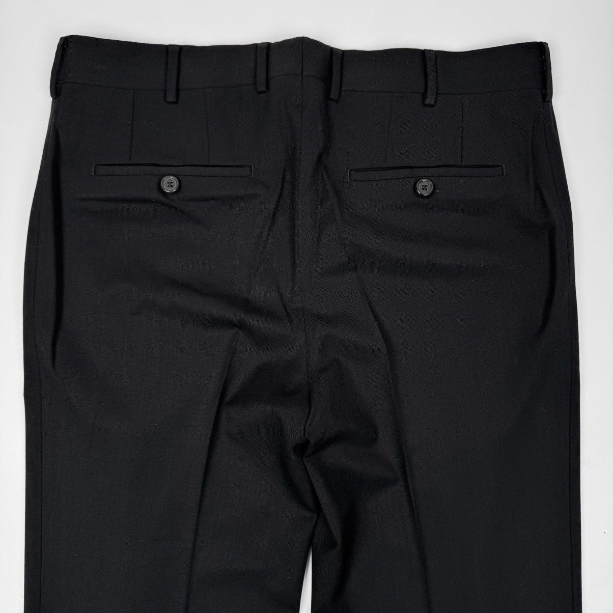 Prada Prada FW2000 Black Stretch-Wool Pleated Suit Trousers/Pants Size US 34 / EU 50 - 7 Thumbnail
