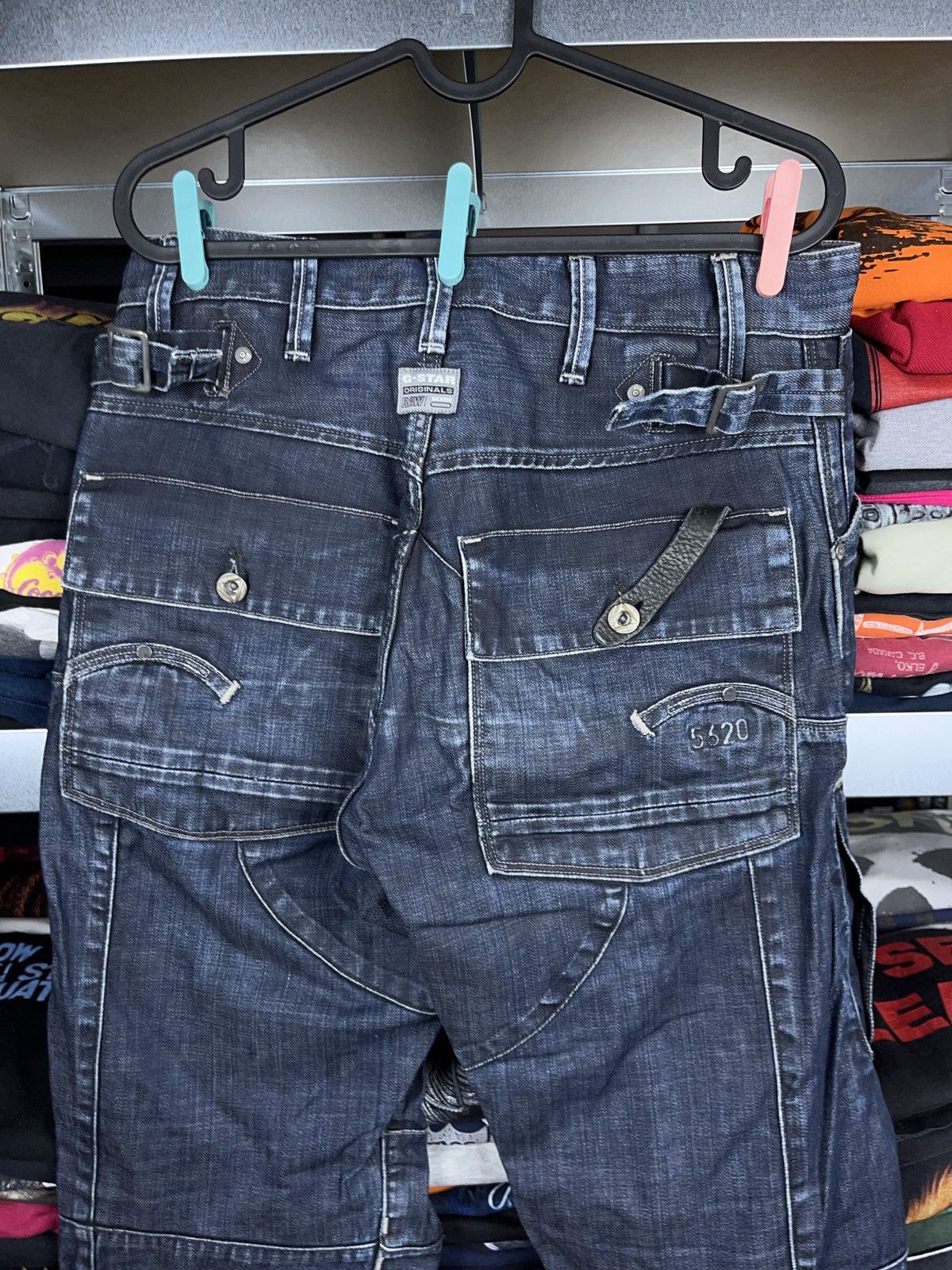 G-Star Gstar washed indigo double knee twist leg Japanese style Size US 30 / EU 46 - 3 Thumbnail