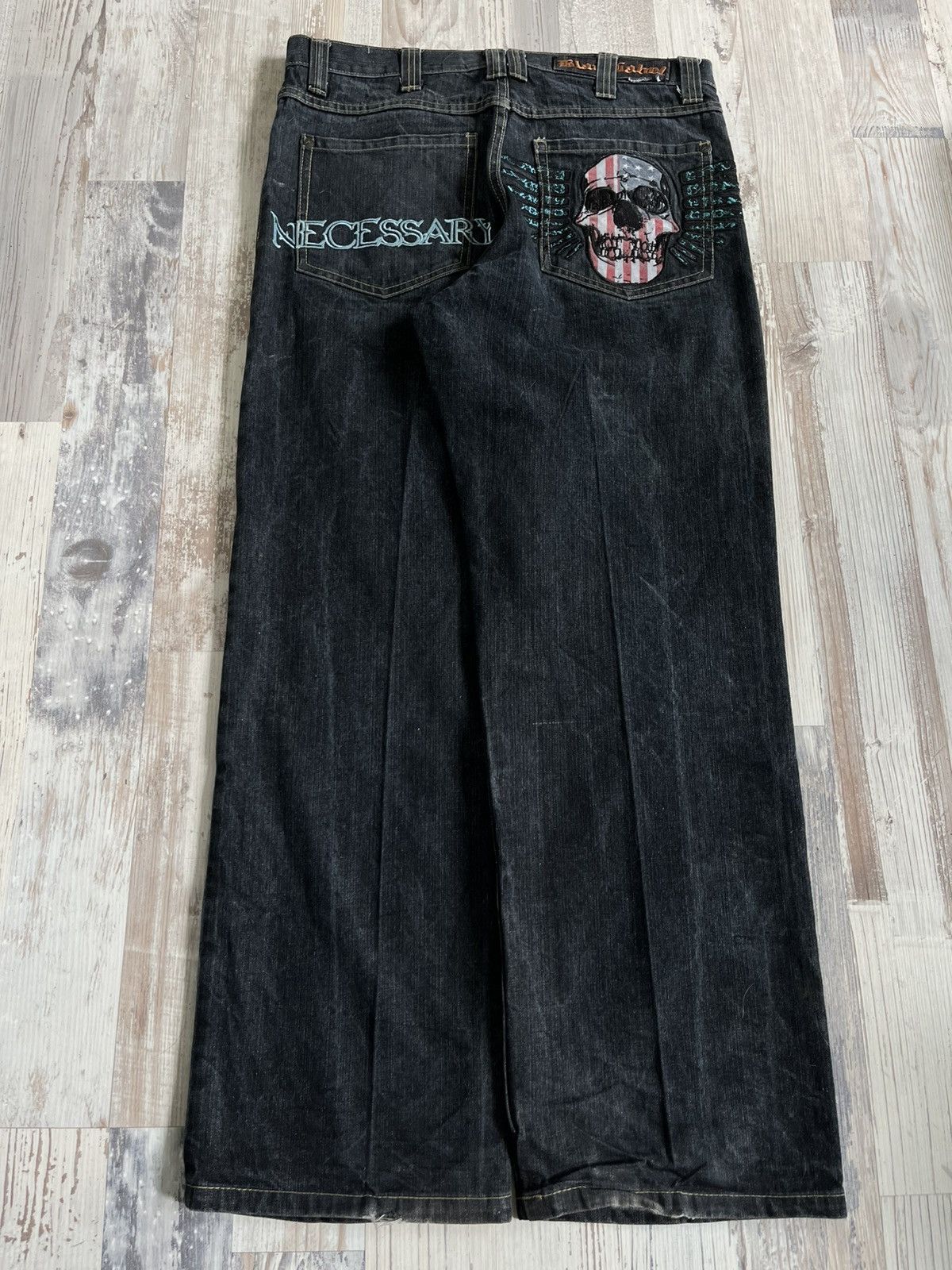 Vintage Black Label skull denim Size US 34 / EU 50 - 1 Thumbnail