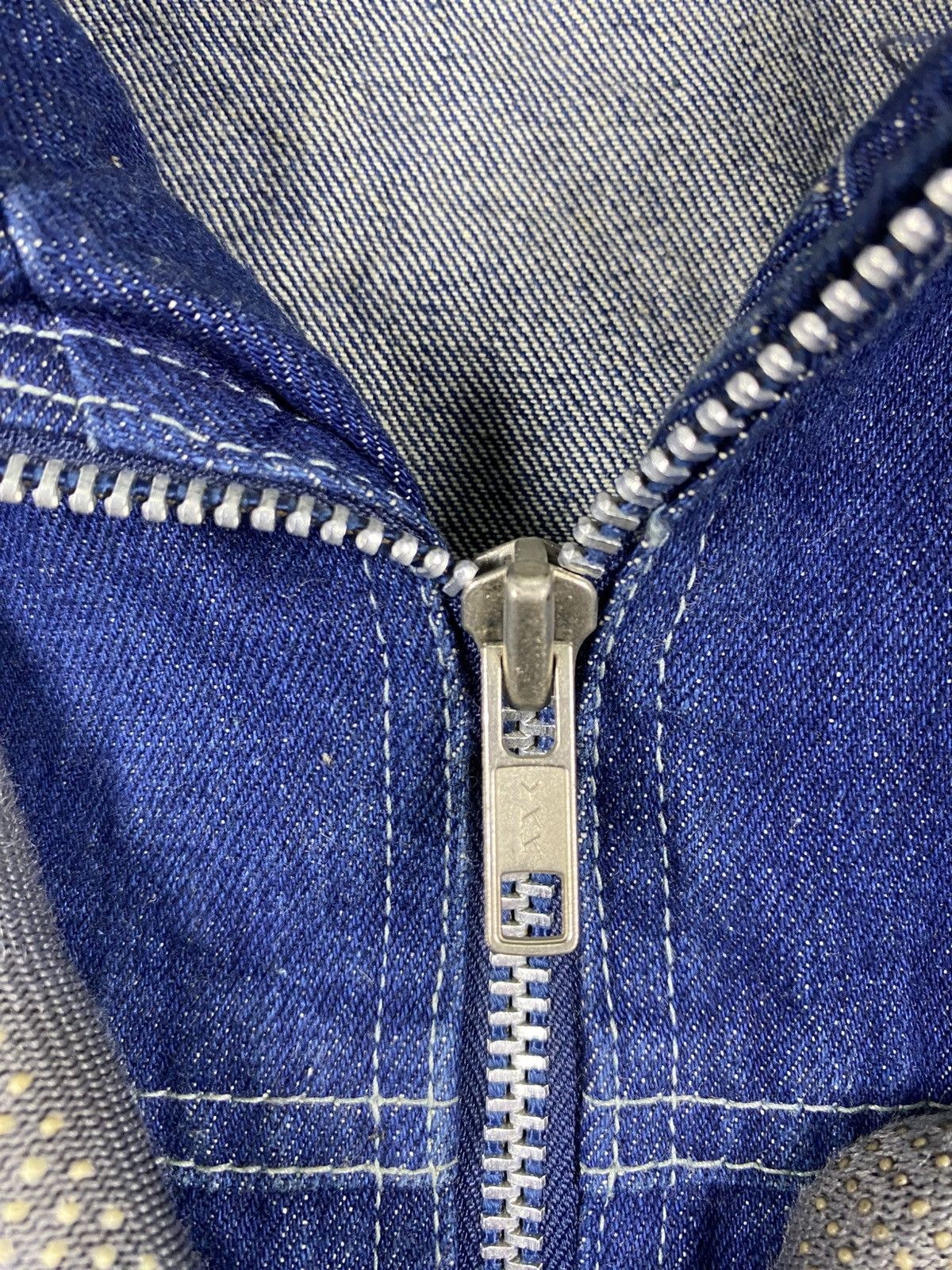 Japanese Brand Vintage WORDS WORTH Denim Cropped Jacket Blue Zipper Utility Size M / US 6-8 / IT 42-44 - 9 Thumbnail