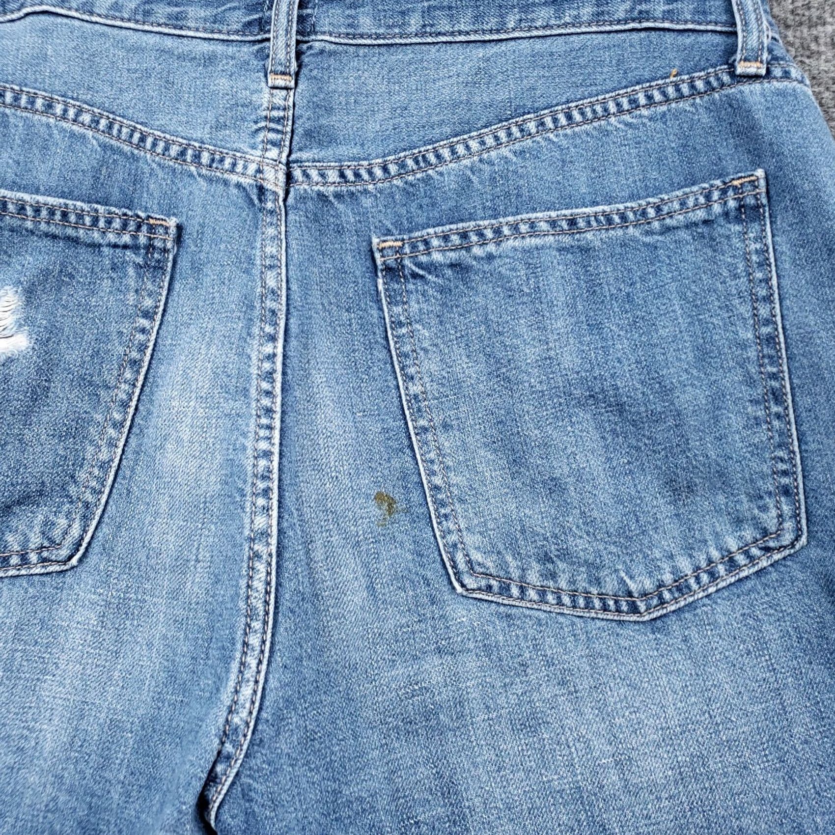 Gap Gap Bermuda Shorts Womens 29 Blue High Rise 5-Pocket Denim Stone Wash Casual Size 29" - 7 Thumbnail