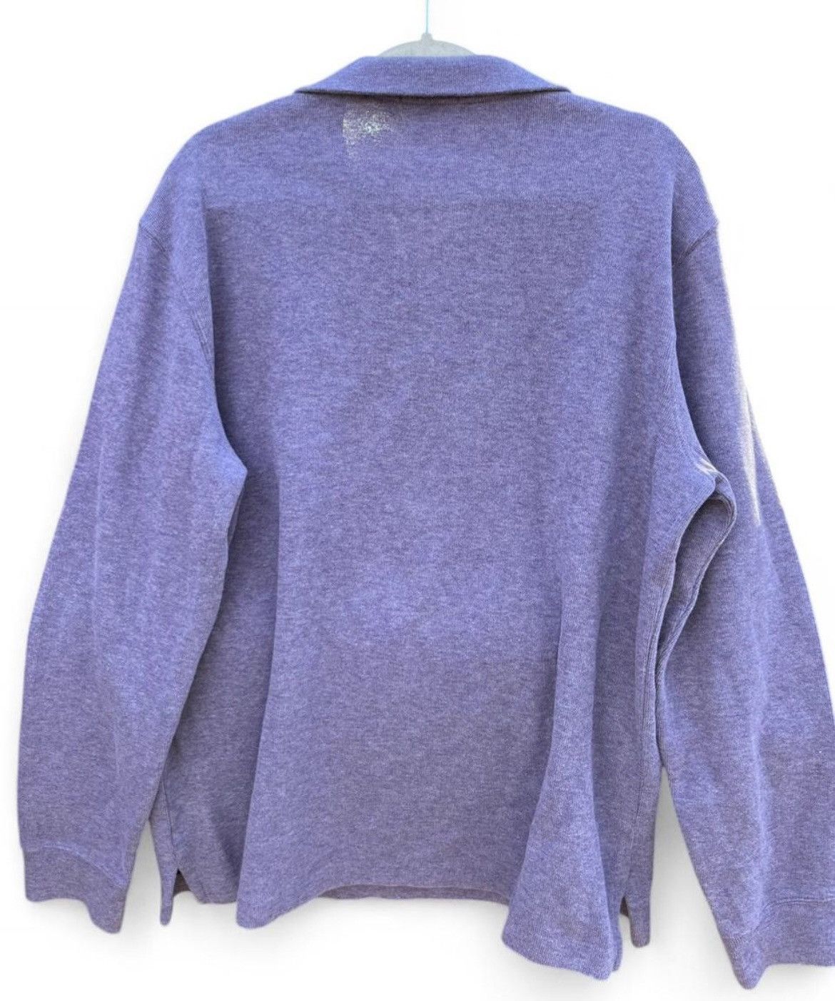 Polo Ralph Lauren Polo Ralph Lauren Rib Quarter-Zip Sweater Lavender Large Size US L / EU 52-54 / 3 - 6 Thumbnail