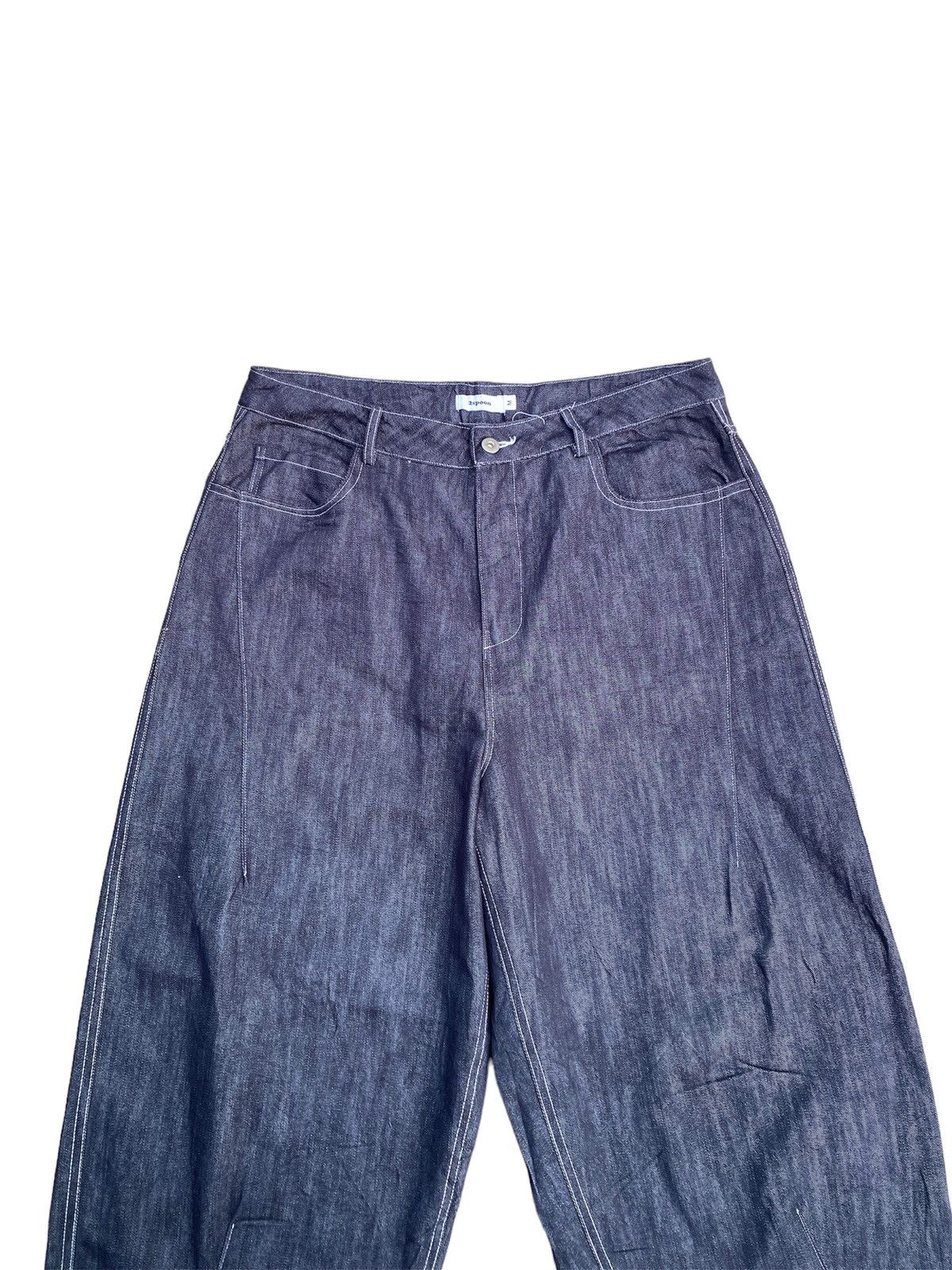 Japanese Brand 2Spoon Balloon Indigo Denim Size US 34 / EU 50 - 3 Thumbnail