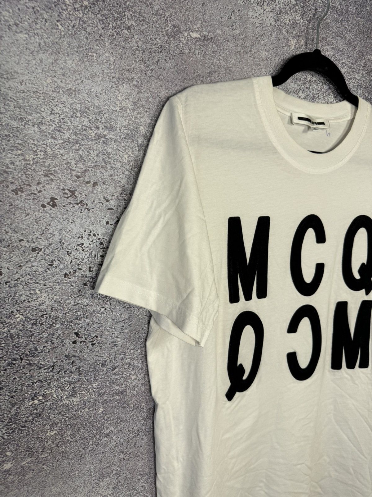 Alexander McQueen × MCQ McQ Alexander McQueen Big Mirror Logo White T-Shirt Large Size US L / EU 52-54 / 3 - 4 Thumbnail