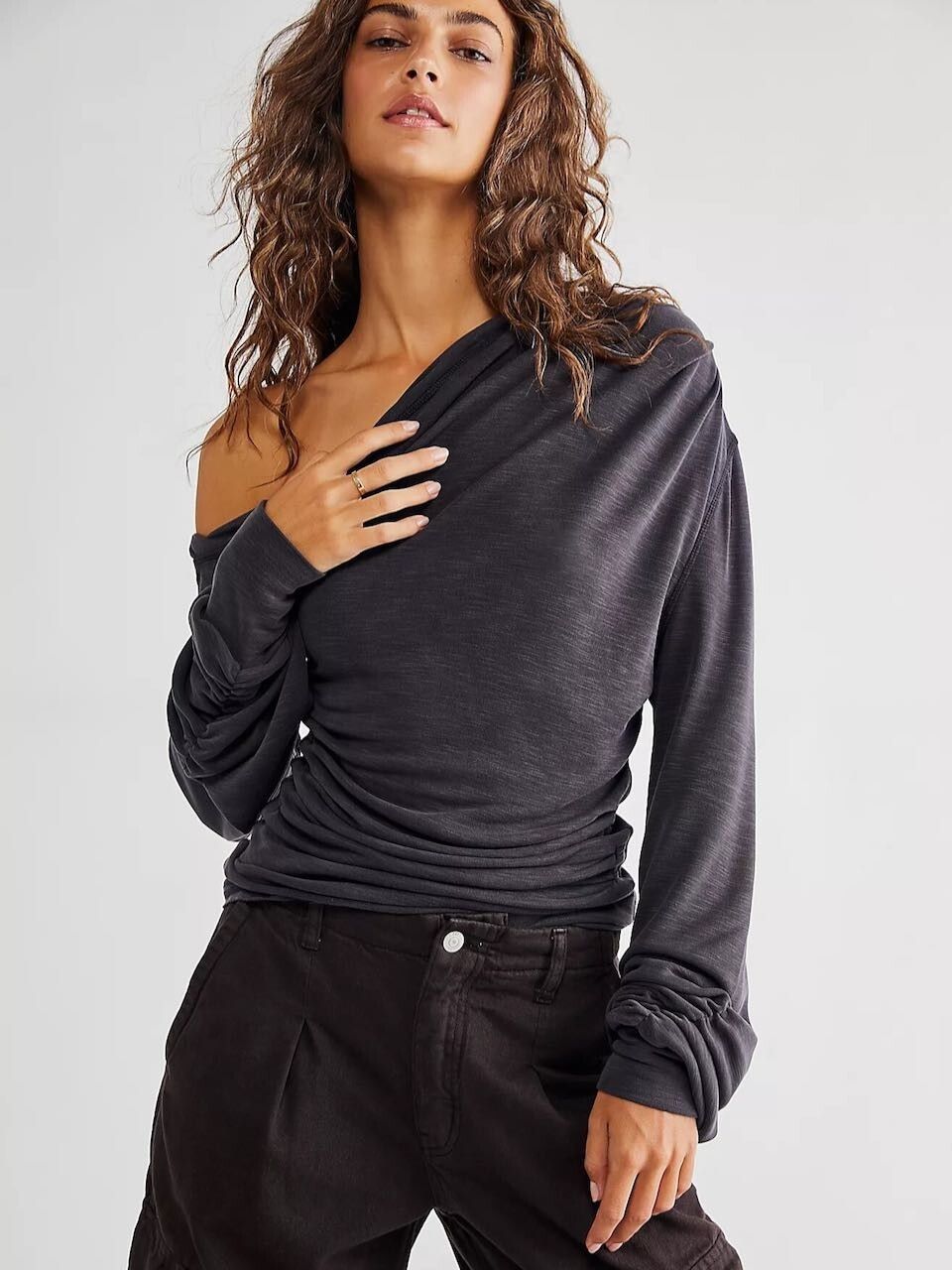 Free People Free People All Day Tunic Top in Black ( XS ) Size XS / US 0-2 / IT 36-38 - 1 Thumbnail
