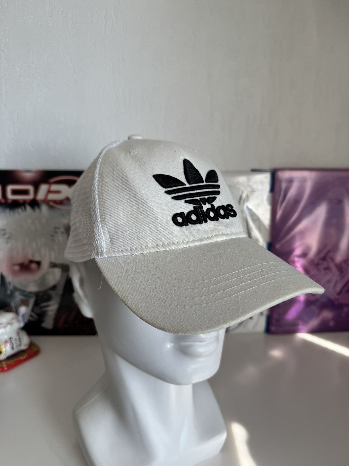 Adidas Adidas Originals White Mesh Trucker Cap Size ONE SIZE - 1 Thumbnail