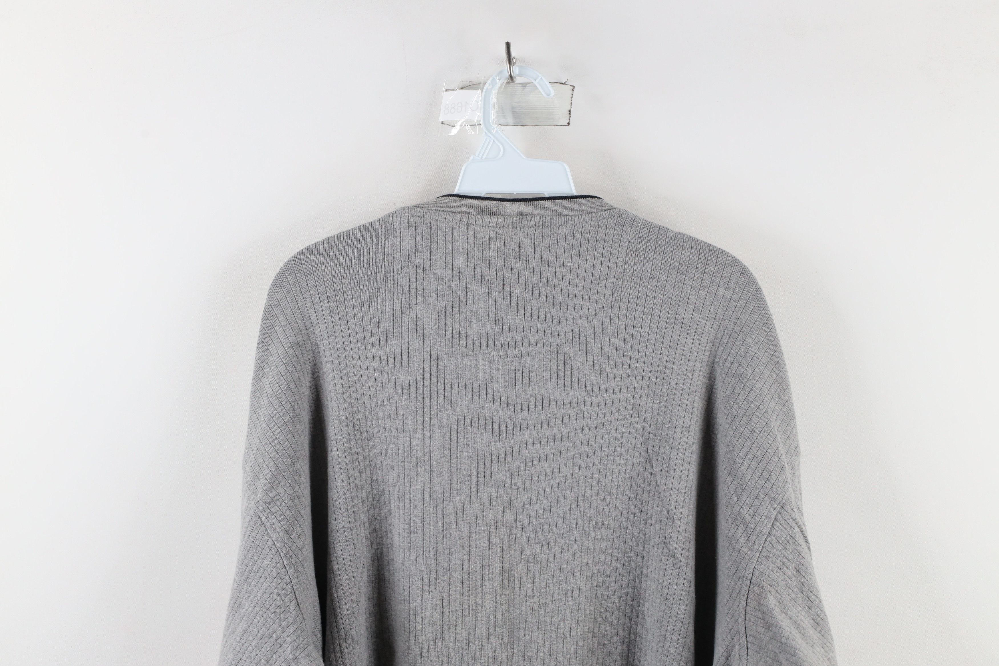 Vintage Vintage 90s Streetwear Ribbed Long Sleeve T-Shirt Gray USA Size US XXL / EU 58 / 5 - 6 Thumbnail