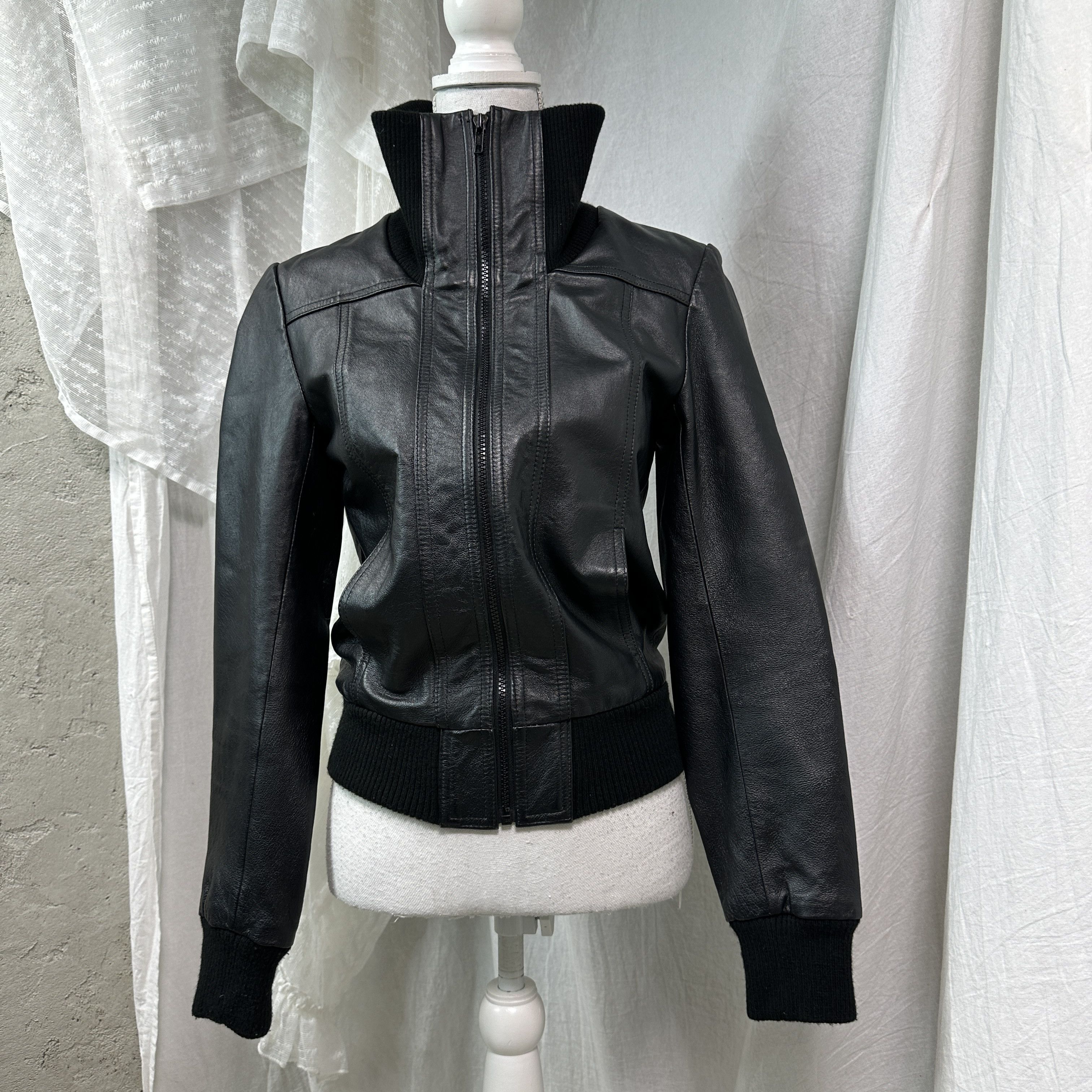 ジャケット・アウター 00s OLD STUSSY hooded leather jacket BK Stussy Leather Vest Stussy 00s Vintage Hooded Leather Jacket