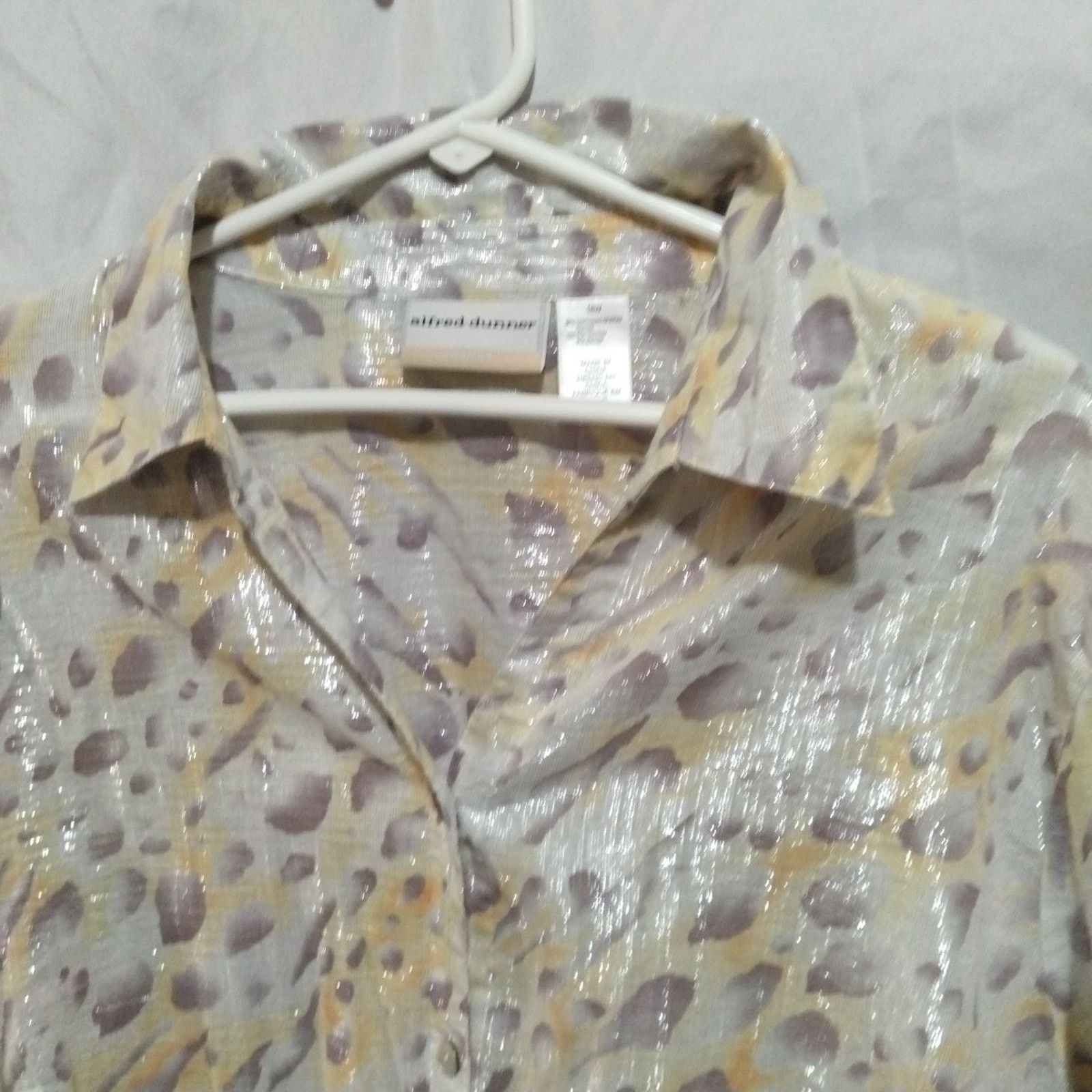 Other Alfred Dunner Gauze Cotton Metallic Blouse Top 16 W. Size XXL / US 16-18 / IT 52-54 - 6 Thumbnail