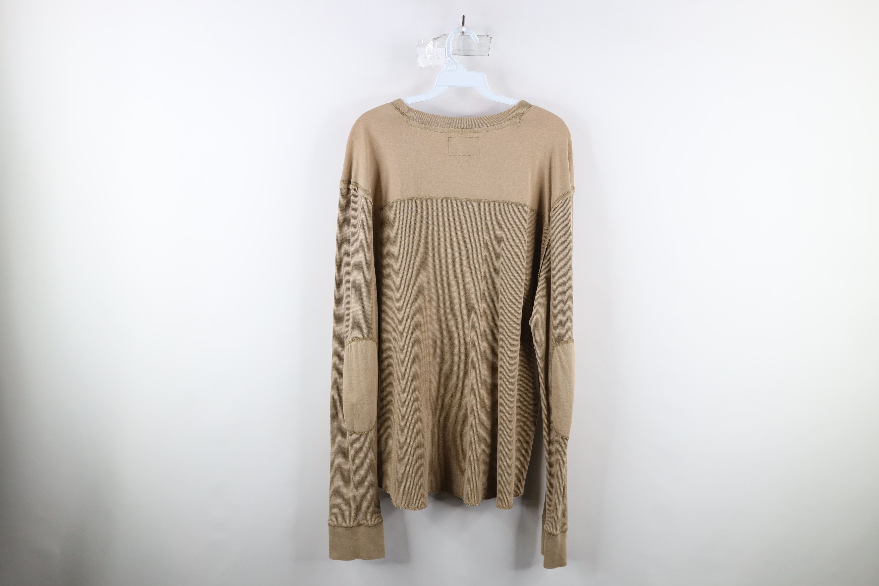 Nautica × Vintage Vintage Nautica Patch Thermal Waffle Knit T-Shirt Beige Size US L / EU 52-54 / 3 - 7 Thumbnail