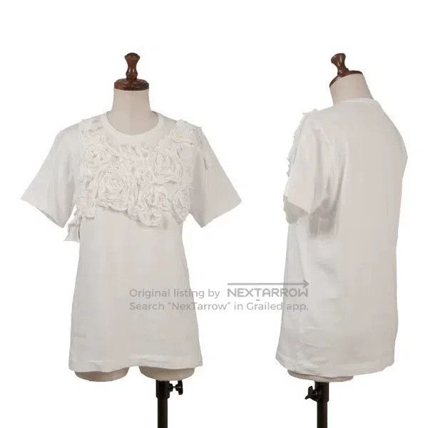 Other Comme Des Garcons size F White vintage rose flower top Size S / US 4 / IT 40 - 1 Thumbnail
