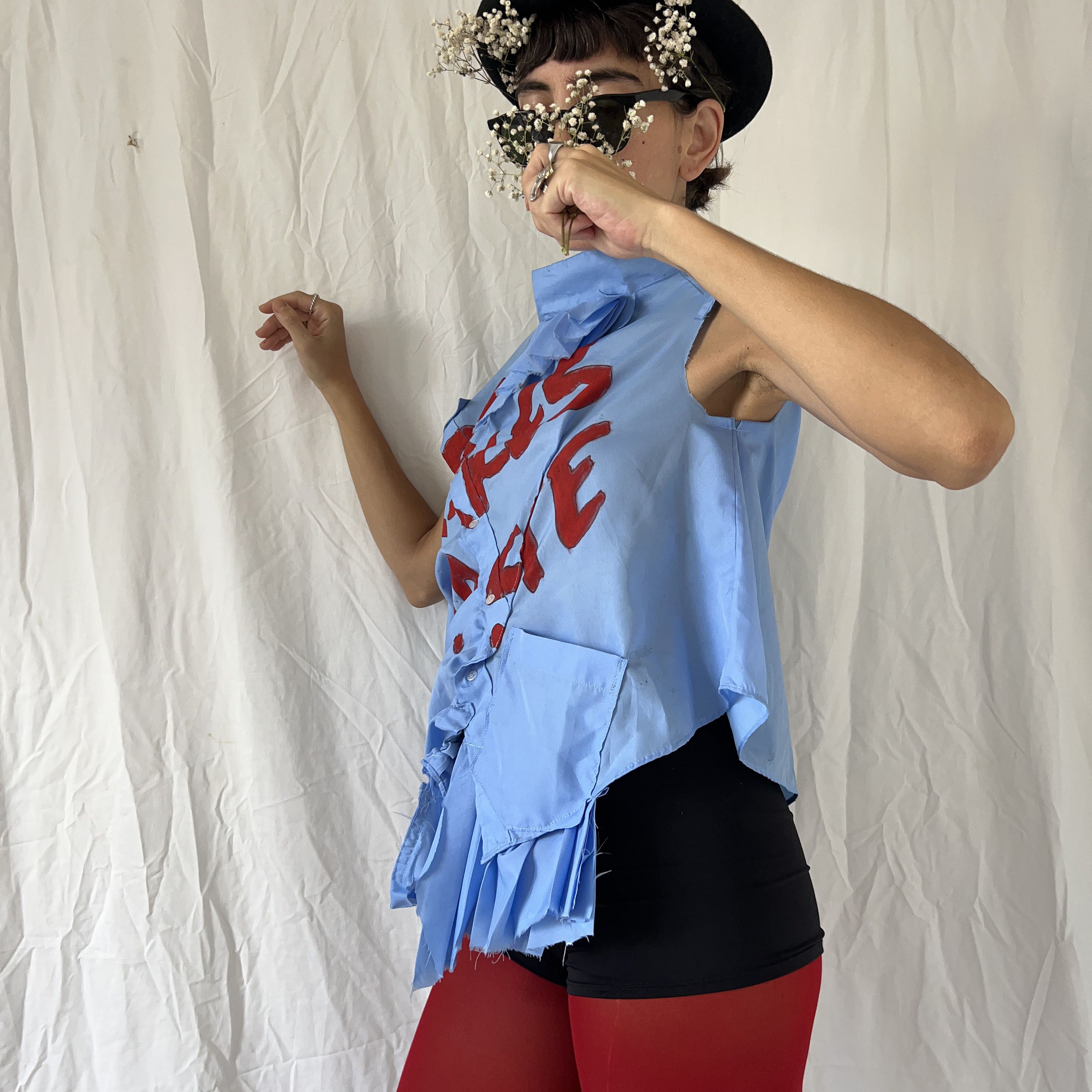 Custommade Deconstructed Avant Garde Shirt Zero Waste Fashion Size L / US 10 / IT 46 - 8 Thumbnail