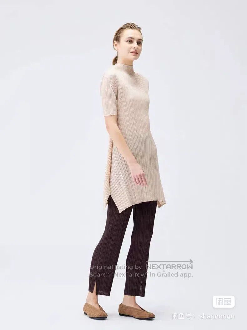 Issey Miyake Issey Miyake Beige Long Top Size L / US 10 / IT 46 - 9 Thumbnail