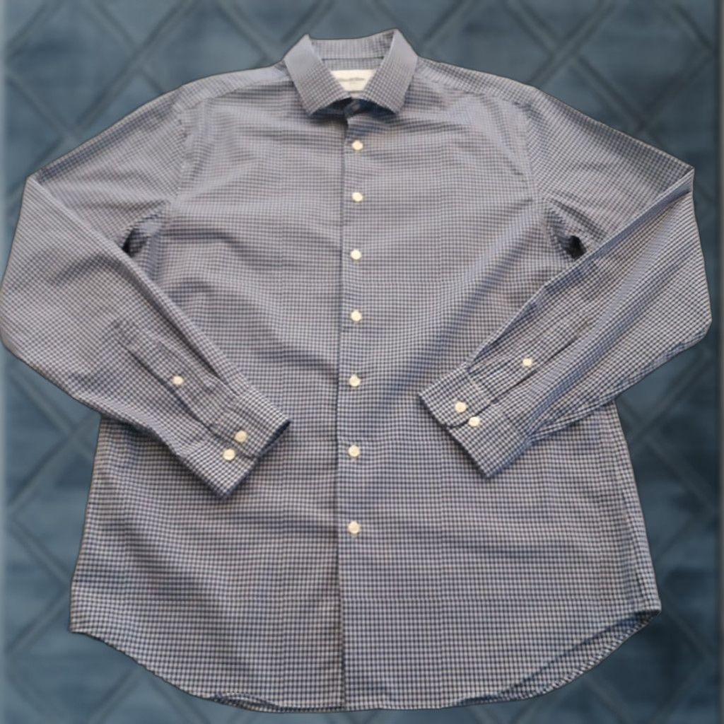 Vintage Goodfellow Shirt Mens Large Blue Plaid Long Sleeve Button Up Cotton Size US L / EU 52-54 / 3 - 1 Thumbnail