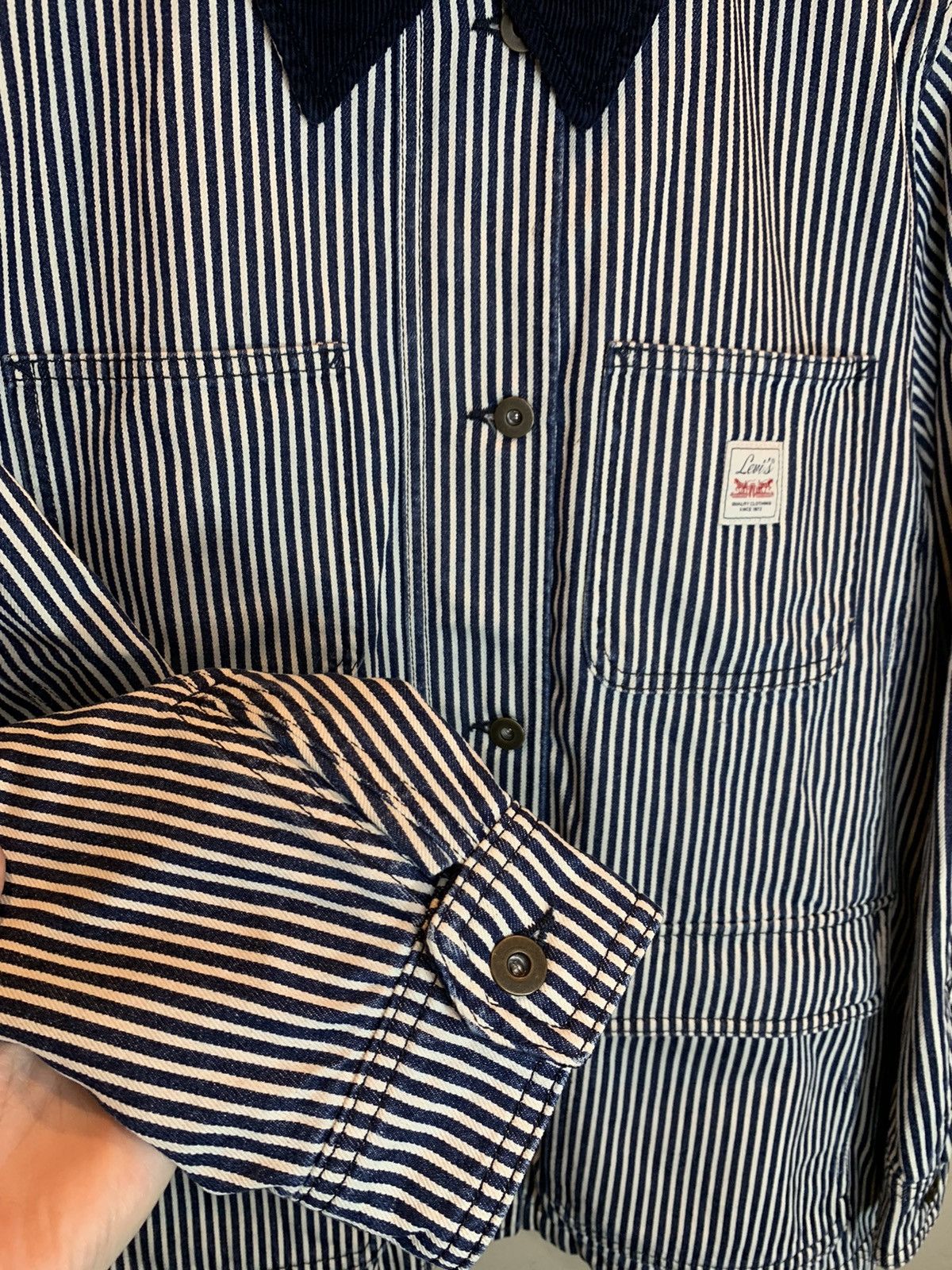 Levi's *RARE* New Levi’s Train Conductor Cord Collar Chore Coat - L Size US L / EU 52-54 / 3 - 2 Thumbnail