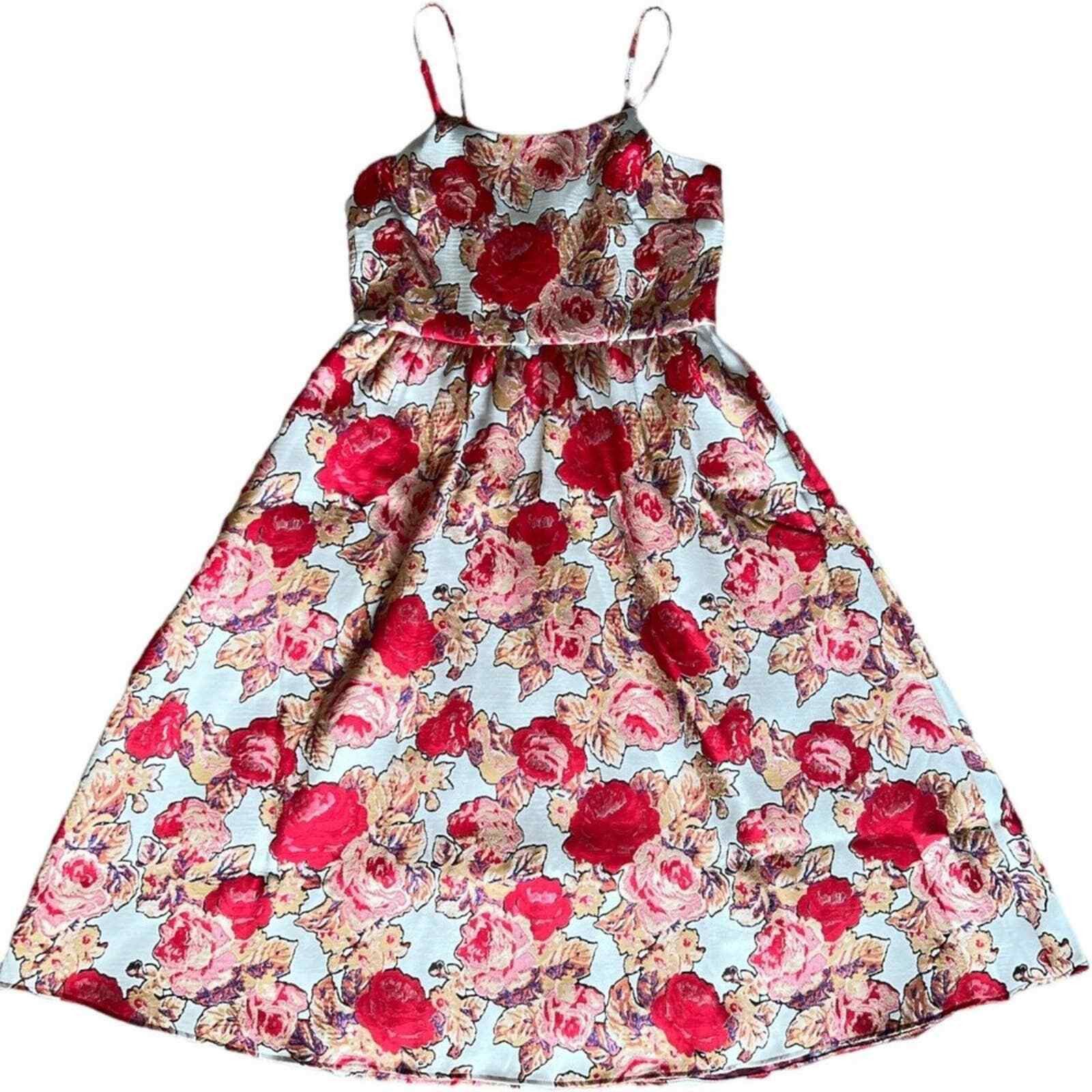Rachel Antonoff RACHEL ANTONOFF Floral Print Midi Length Dress, S Size S / US 4 / IT 40 - 1 Thumbnail