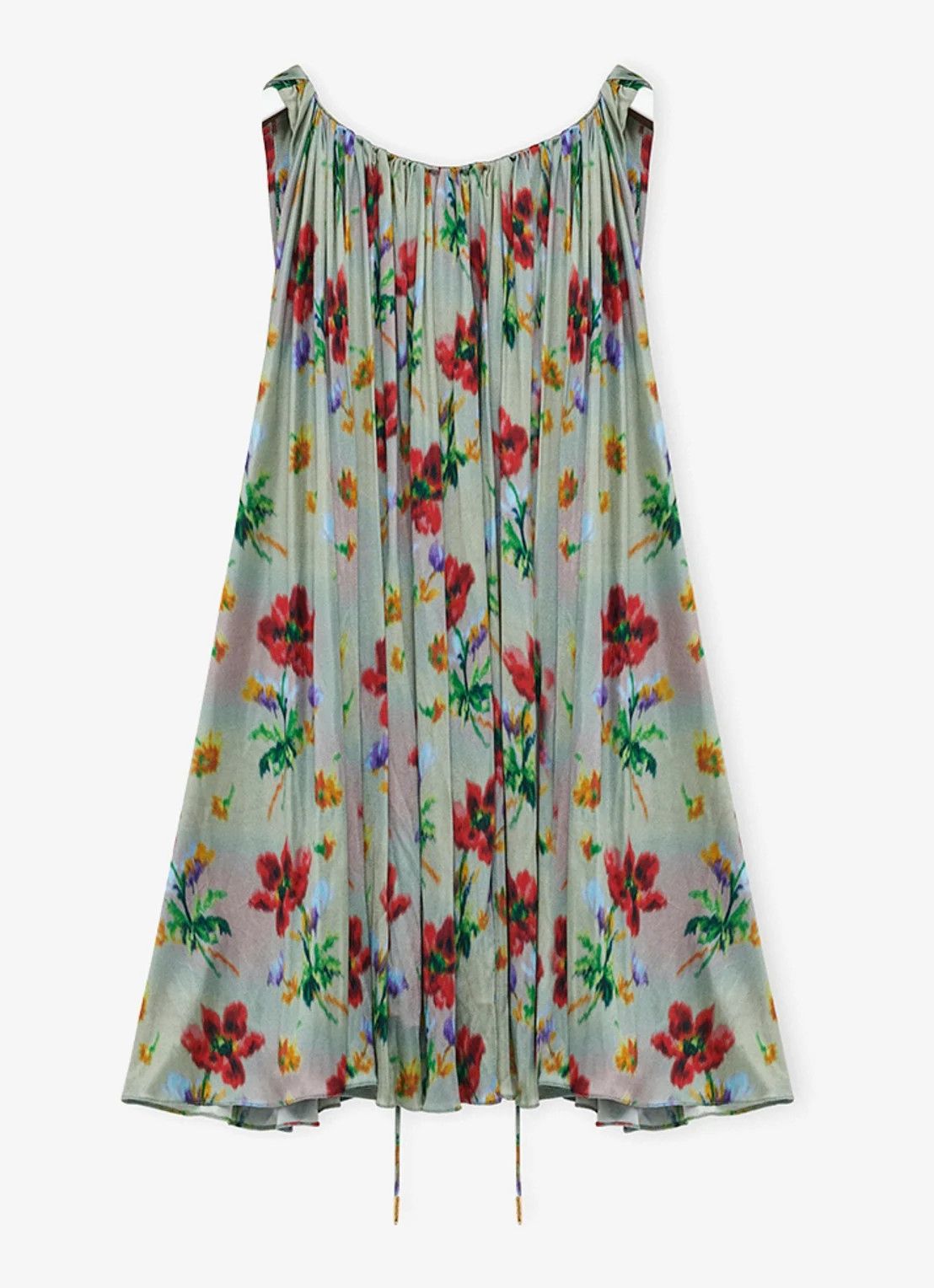 Loewe o1in1g0526 Halterneck Floral Print Woven Top in Multicolor Size L / US 10 / IT 46 - 1 Thumbnail