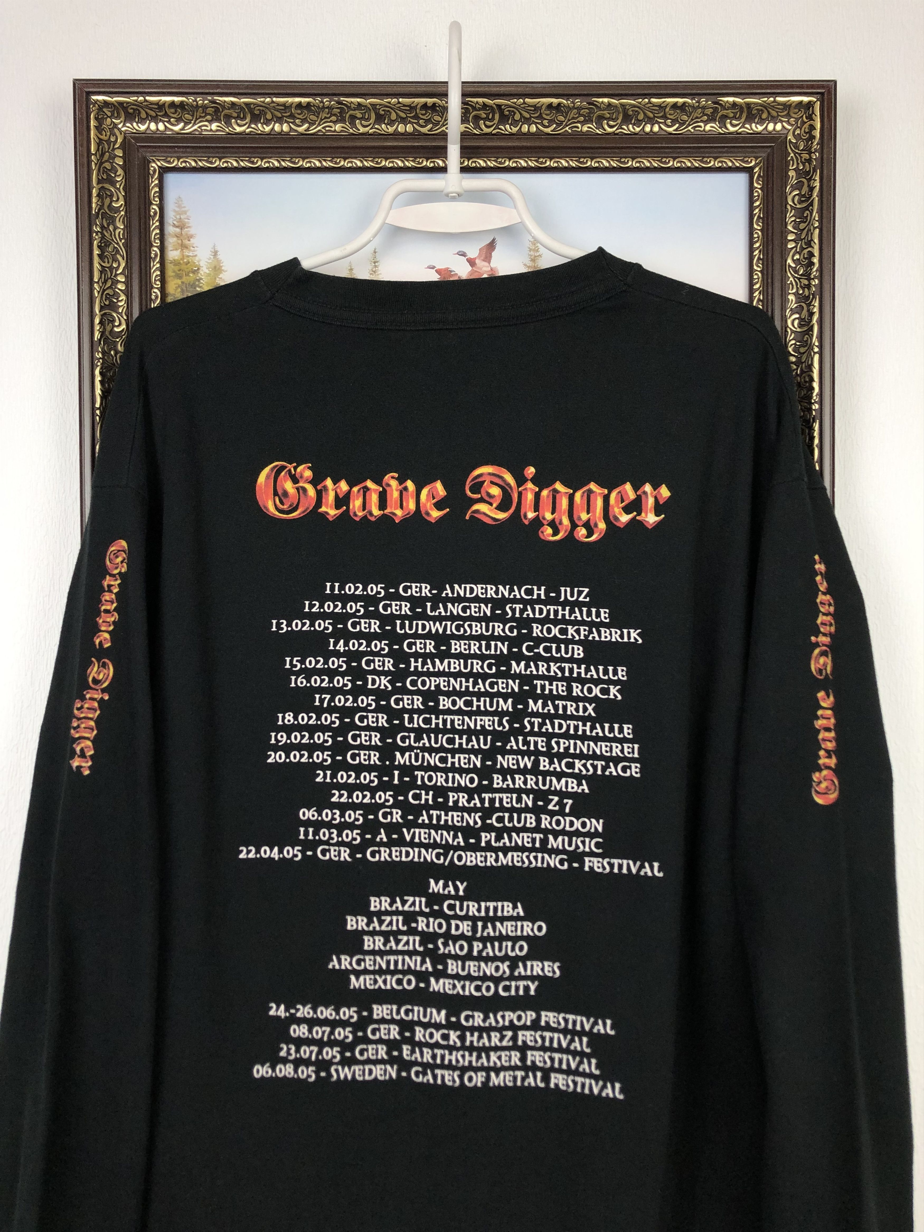 Band Tees Vintage Grave Digger Band Shirt Over Print Long Sleeve Tee Size US M / EU 48-50 / 2 - 8 Thumbnail