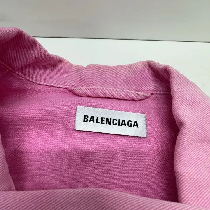 Balenciaga Balenciaga Valentine's Collection Pink Denim Jacket 0079-25 Size M / US 6-8 / IT 42-44 - 2 Thumbnail