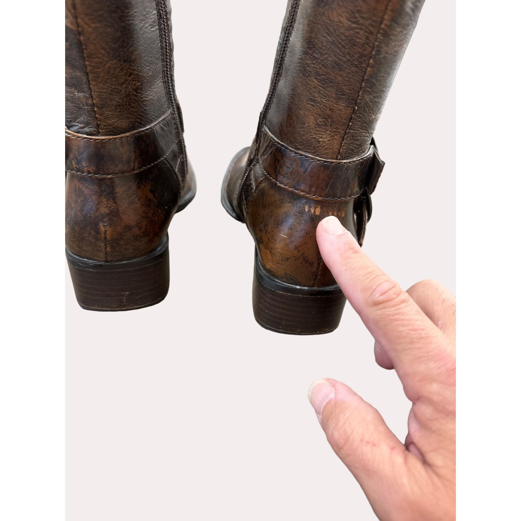 Vintage Born Crown women’s brown leather equestrian below knee boot Size US 4 / IT 34 - 9 Thumbnail