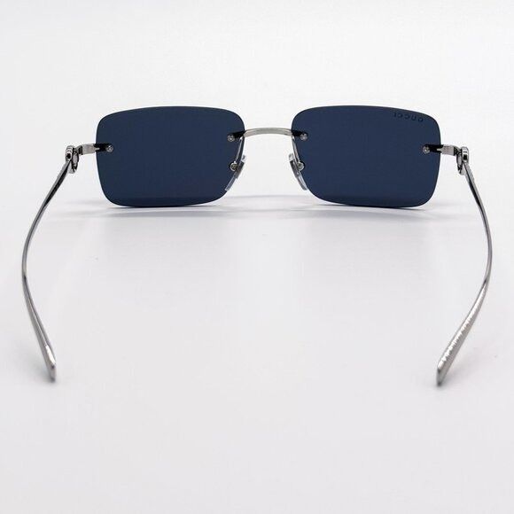 Gucci NEW GUCCI SUNGLASSES GG1703S 003 SILVER/BLUE UNISEX EYEWEAR Size ONE SIZE - 8 Thumbnail