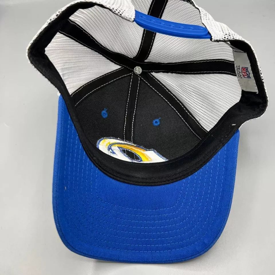 NFL Los Angeles Rams Trucker Hat Men Blue NFL Snap Back Cap Size ONE SIZE - 4 Thumbnail