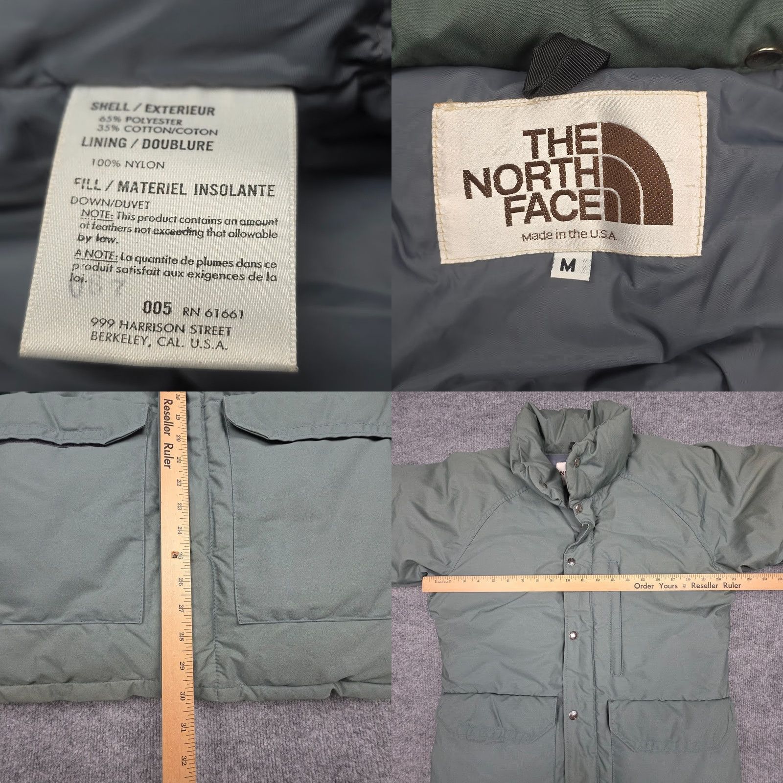 The North Face VINTAGE The North Face Jacket Puffer Down Men's Medium Green NO HOOD Made USA Size US M / EU 48-50 / 2 - 8 Thumbnail
