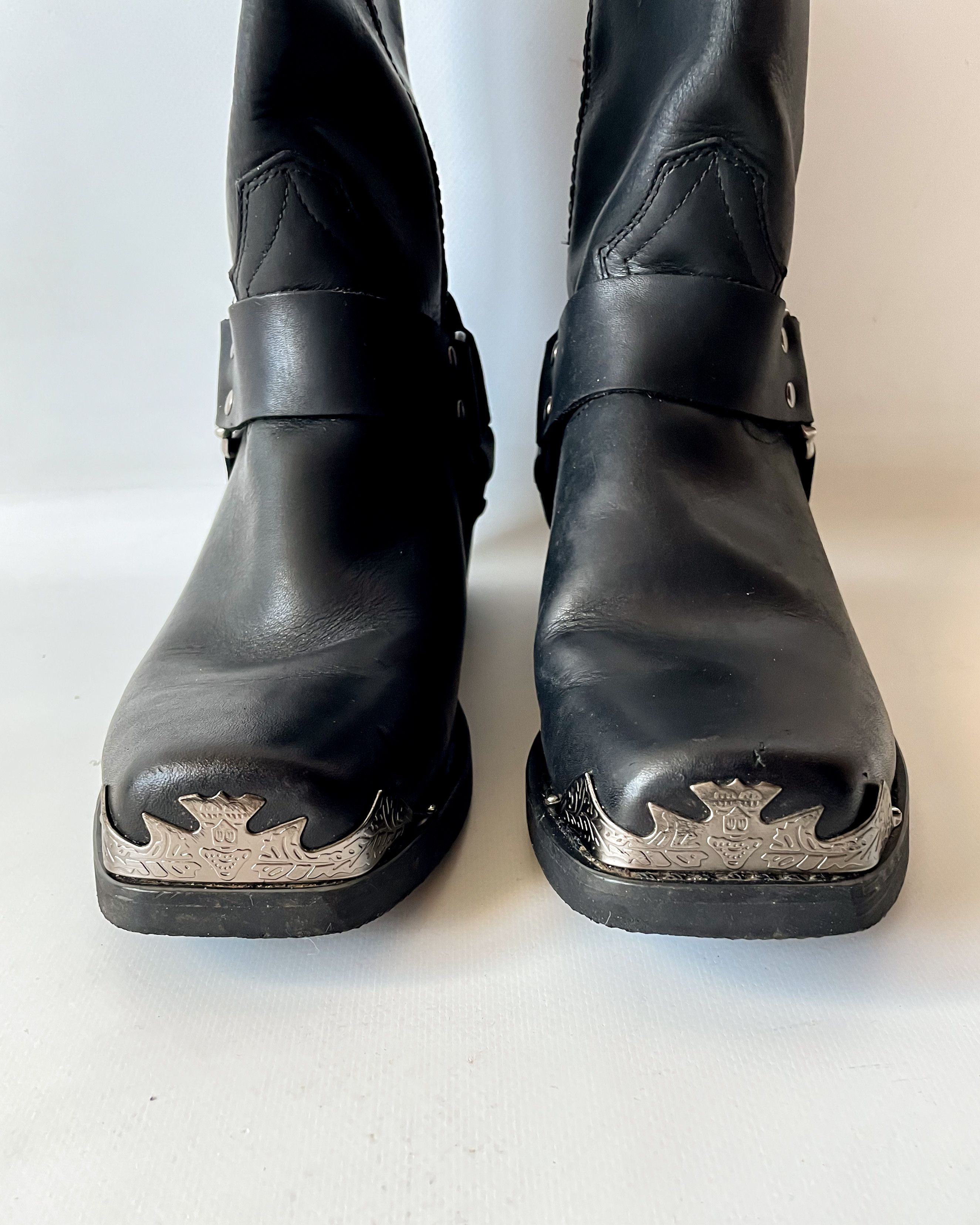 Vintage Vintage Grinders Leather Biker Boots Size US 9 / EU 42 - 6 Thumbnail