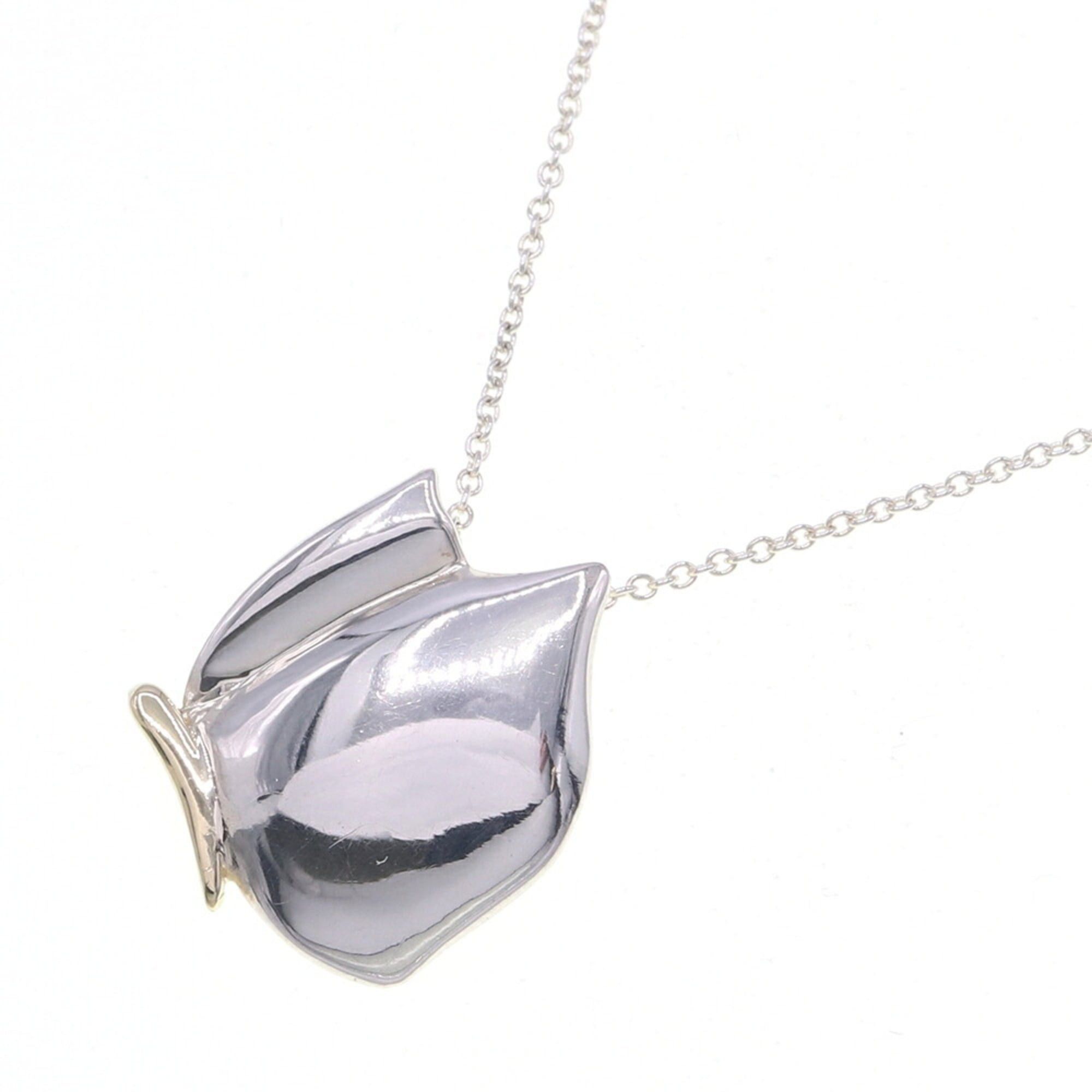 Tiffany & Co. Butterfly Necklace Sterling Silver 925 and Yellow Gold Pendant Women's TIFFANY CO.