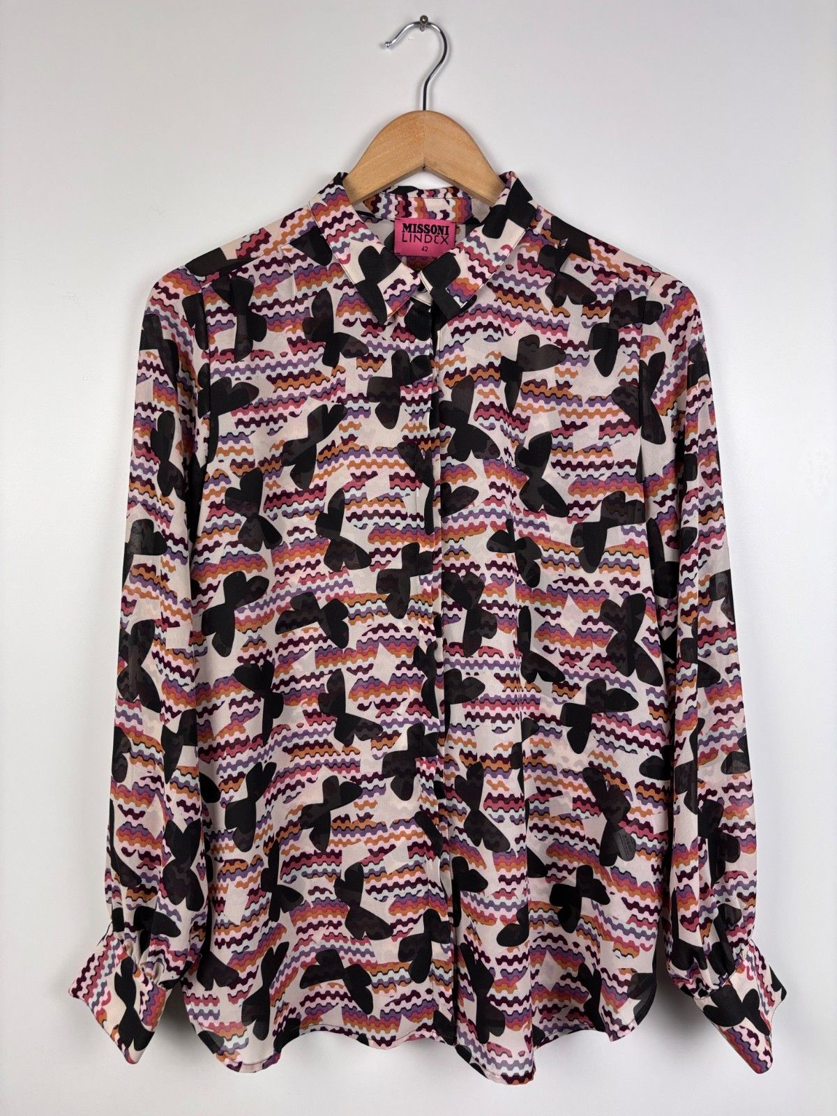 Missoni Missoni Lindex Butterfly Print Colorful Long Sleeve Shirt 42 Size M / US 6-8 / IT 42-44 - 1 Thumbnail