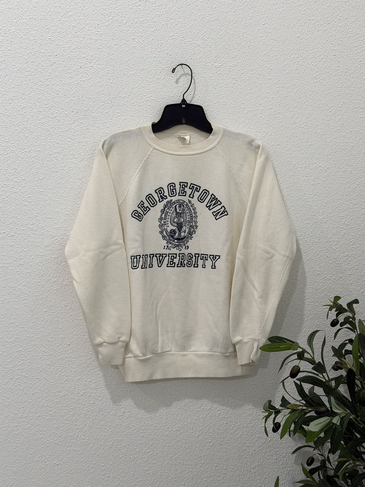 NCAA Vintage 70s Georgetown Hoyas University Sweatshirt Large Size L / US 10 / IT 46 - 1 Thumbnail