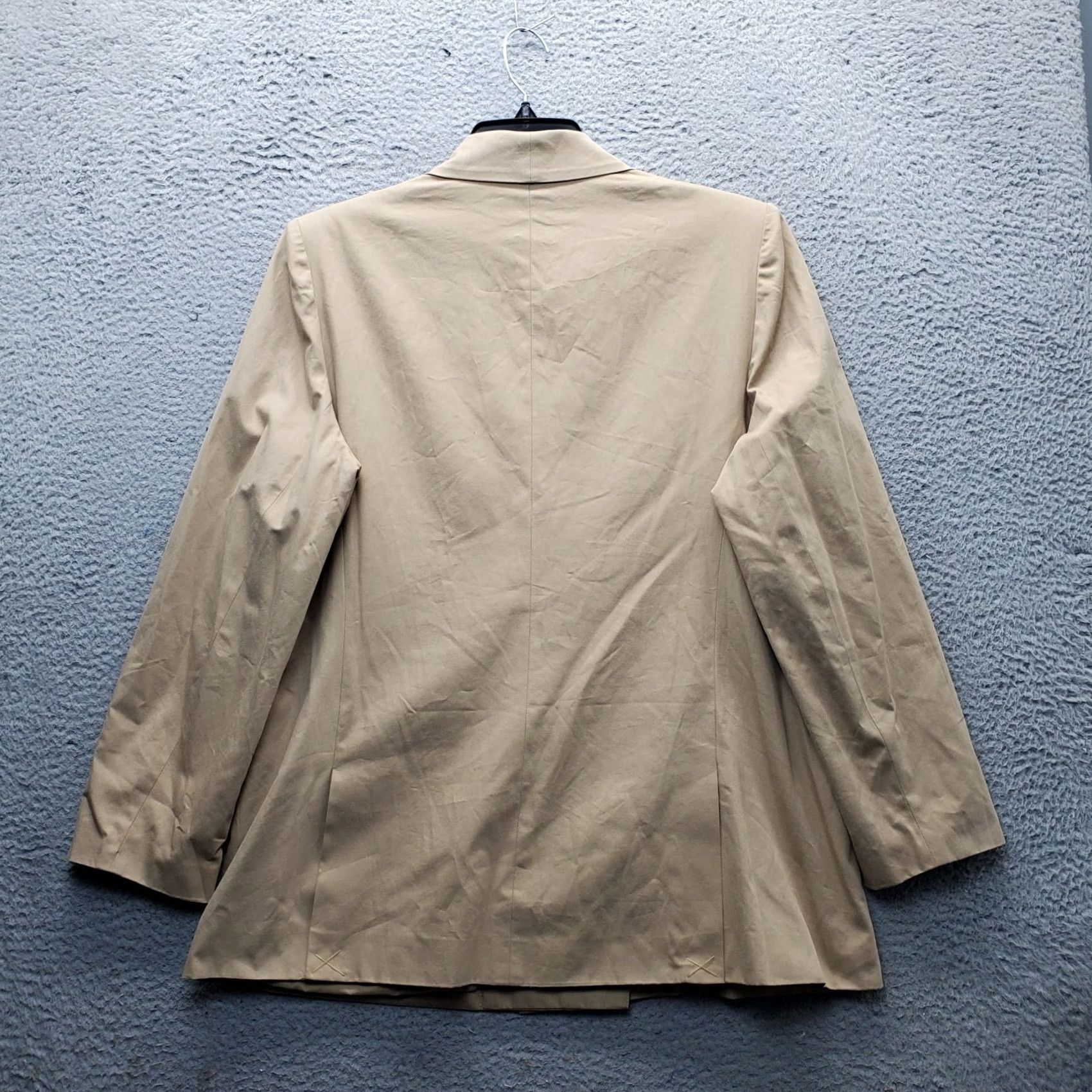 Vintage WAYF Blazer Women XL Tan Lined Double Breasted Jetted Pockets Notch Lapel Formal Womens Size XL Tan Blazer Jacket Size XL / US 12-14 / IT 48-50 - 2 Thumbnail