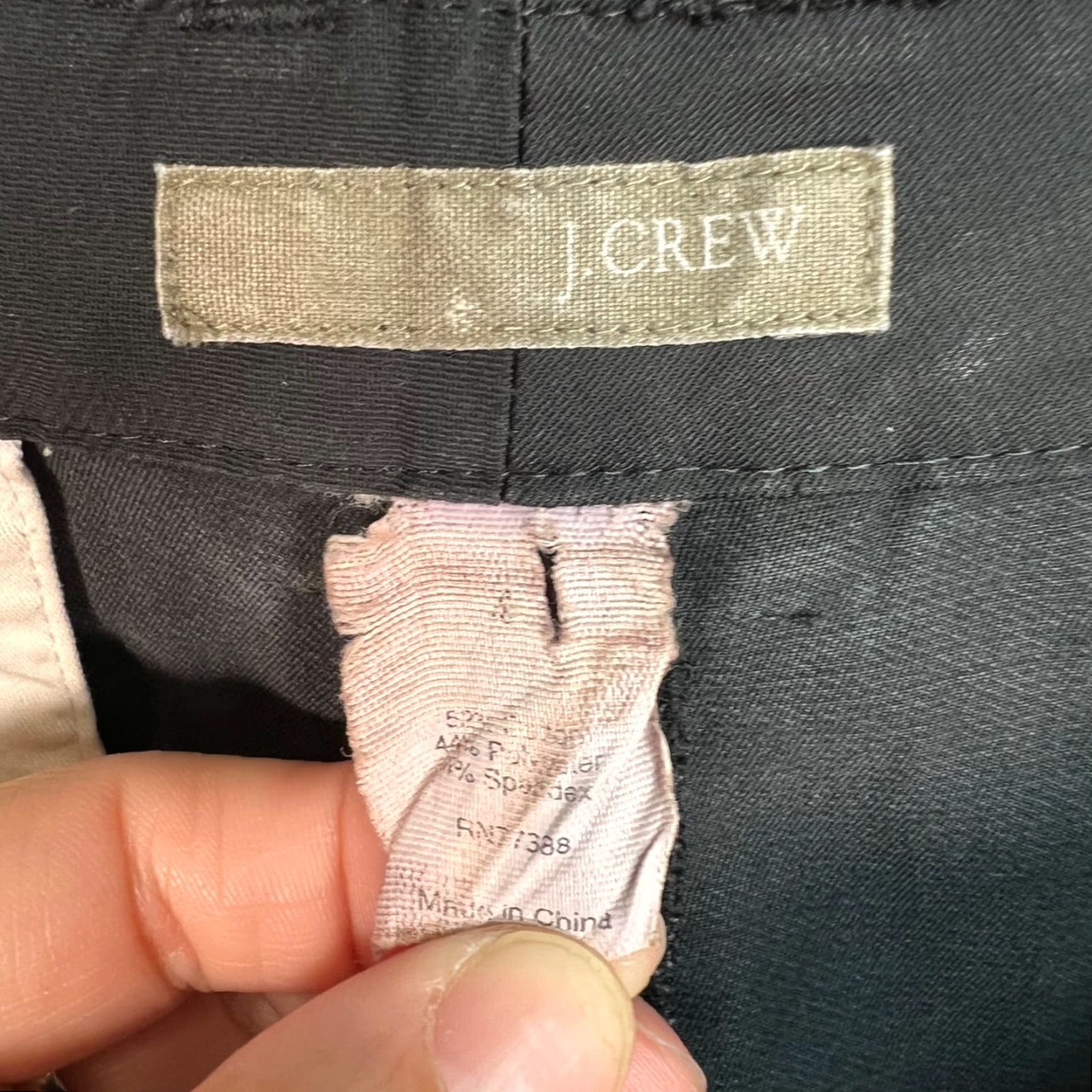 J.Crew VINTAGE J.CREW Chino Pants Womens Size 4 Black Straight-Leg 30in Inseam Cotton Blend Summer Casual Womens Size 27" / US 4 / IT 40 - 3 Thumbnail