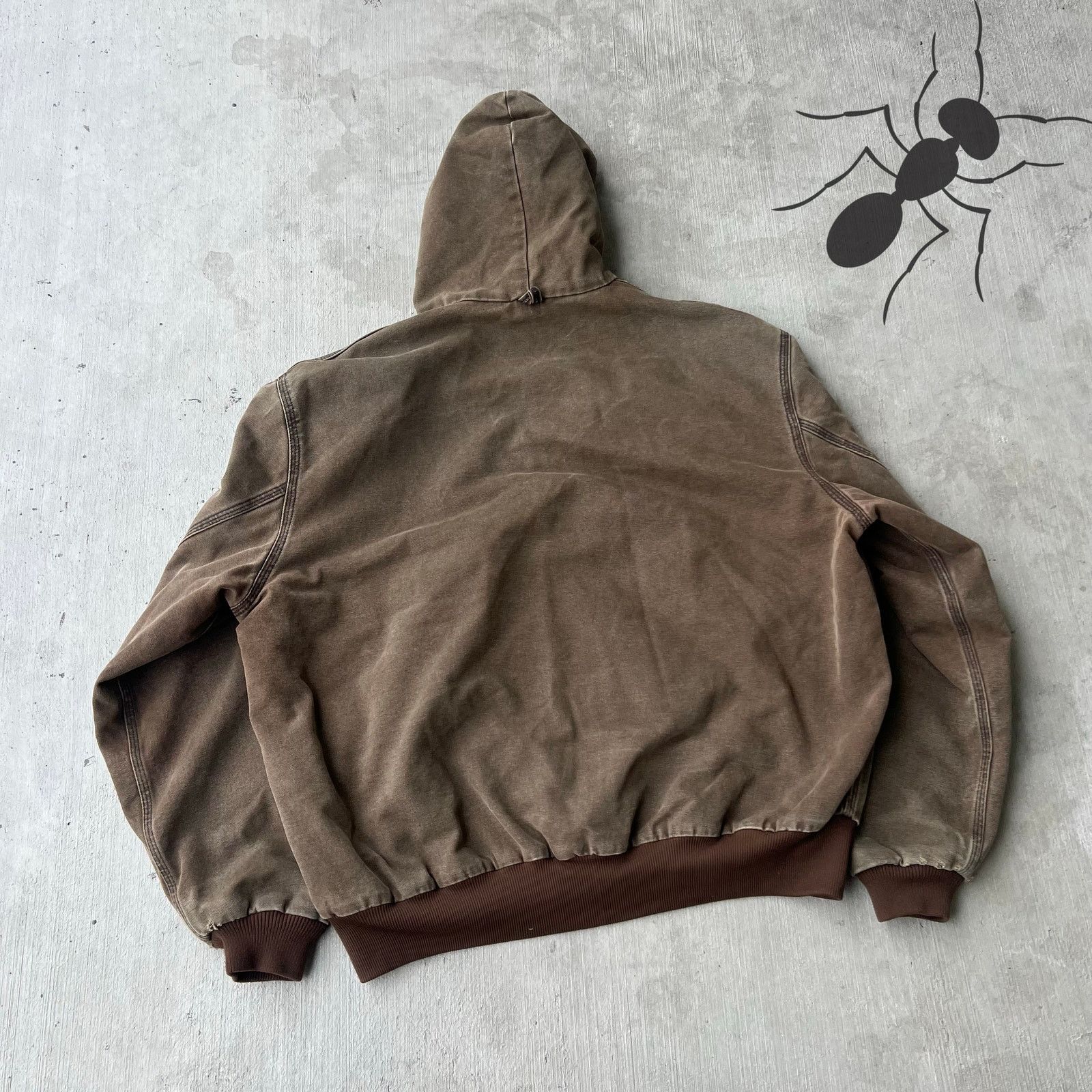 Carhartt × Vintage Carhartt CHT brown hooded work wear jacket Size US XL / EU 56 / 4 - 5 Thumbnail