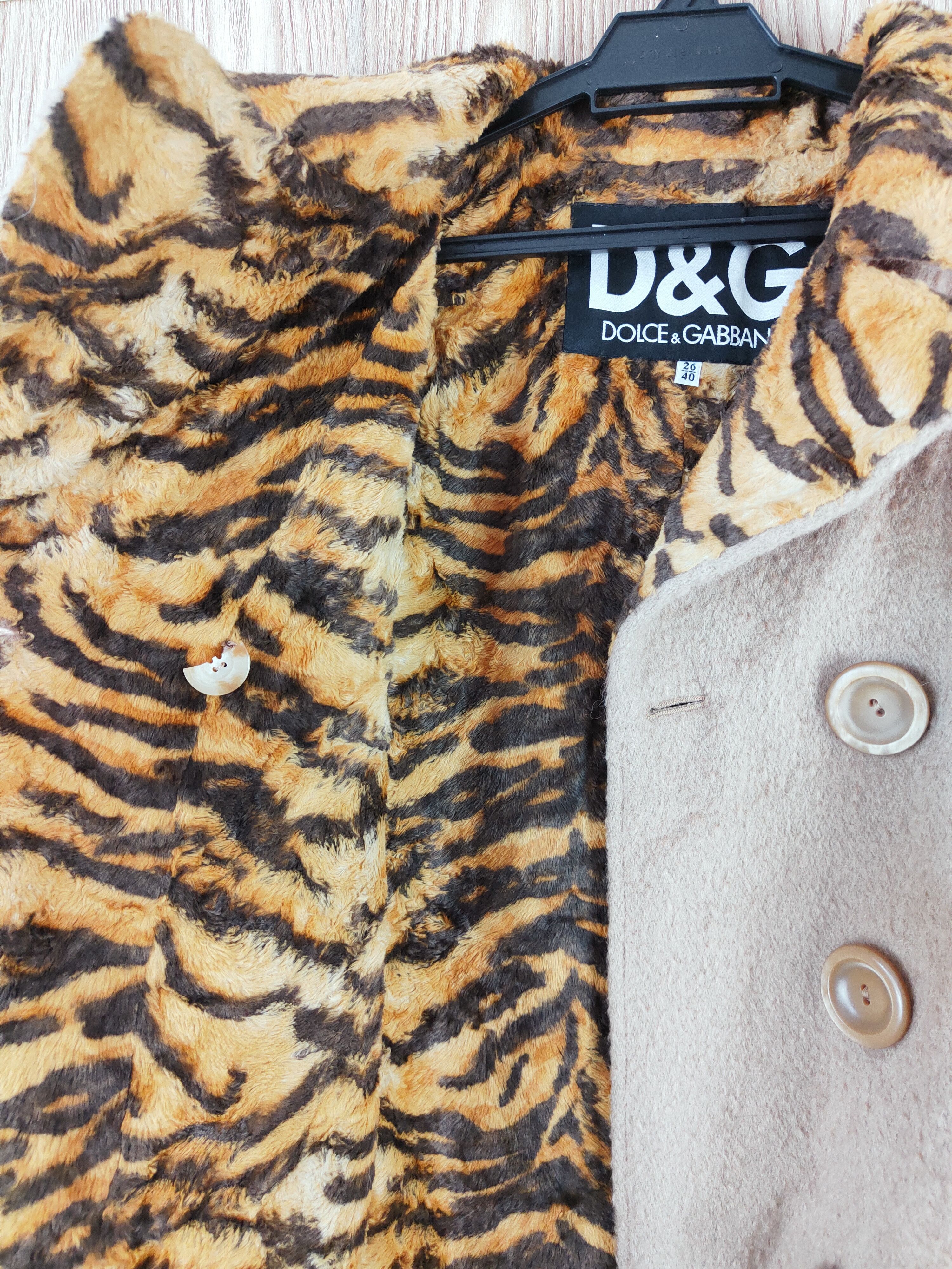 Dolce & Gabbana × Vintage Dolce & Gabbana Brown Fur Peacoat Size L / US 10 / IT 46 - 3 Thumbnail