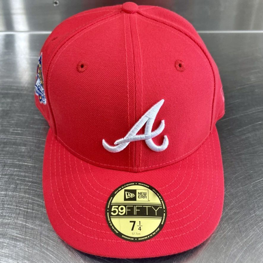 Hat Club Atlanta Braves 1999 WS Patch New Era Jae Tips Hat Club 7 1/4 Size ONE SIZE - 2 Thumbnail