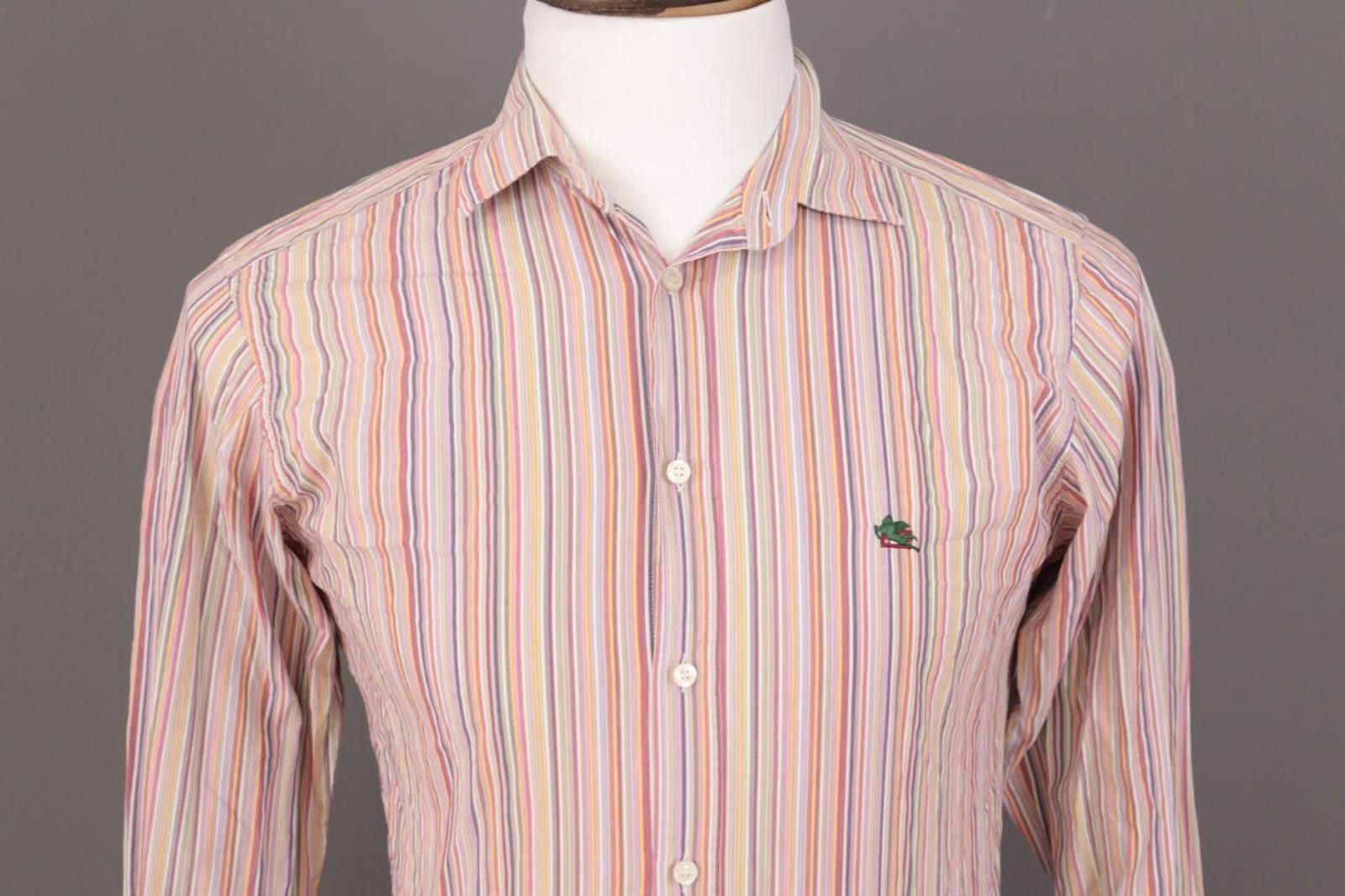 Etro Etro Multicolor Stripe Long Sleeve Button Down Shirt Size 39 Size US M / EU 48-50 / 2 - 4 Thumbnail