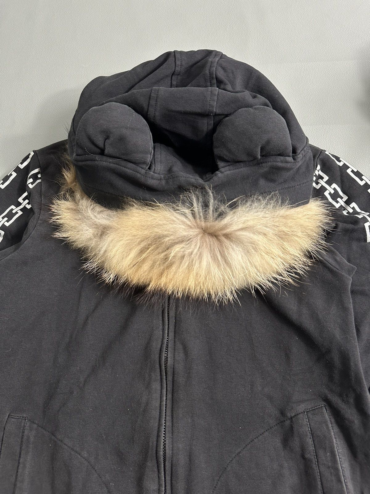 20471120 CRAZY FADED LOVE CHAIN FUR ZIP CAT HOODIE 2047 HYOMA STYLE Size US S / EU 44-46 / 1 - 7 Thumbnail