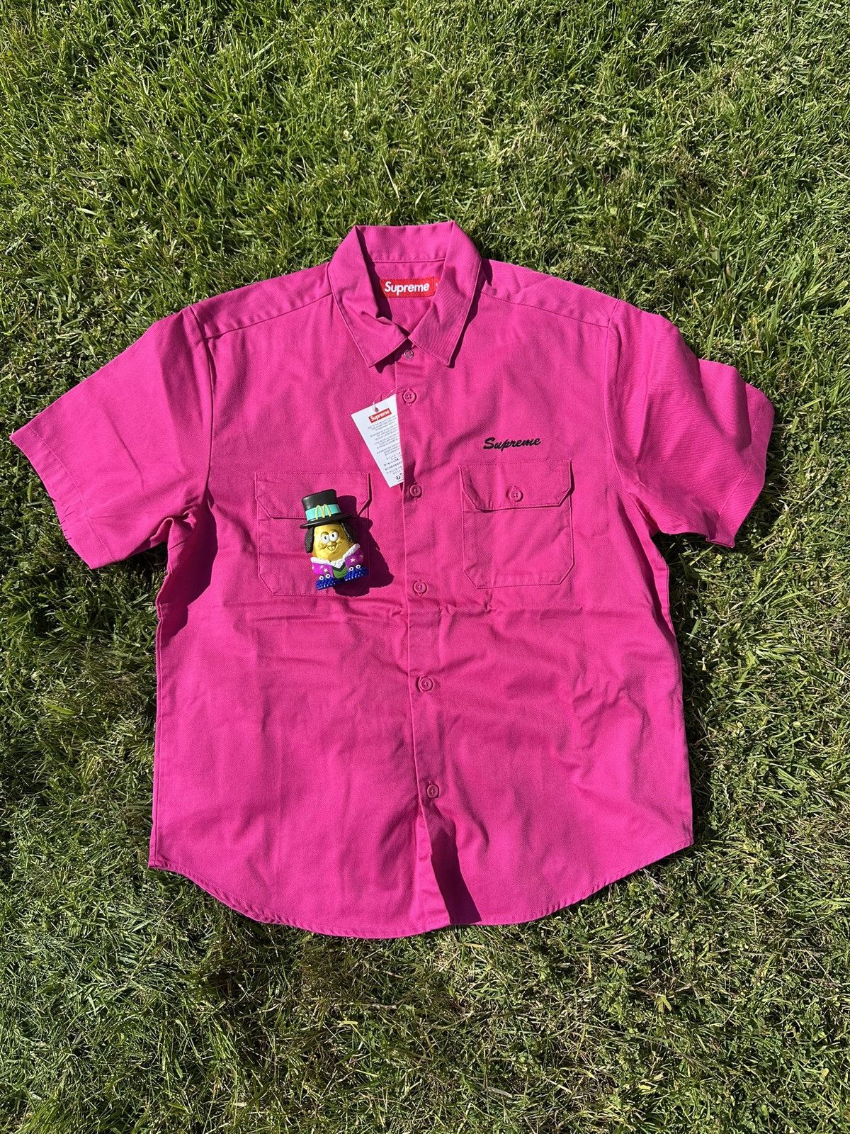 Supreme Supreme Rhinestone Pin Up S/S Work Shirt | Grailed
