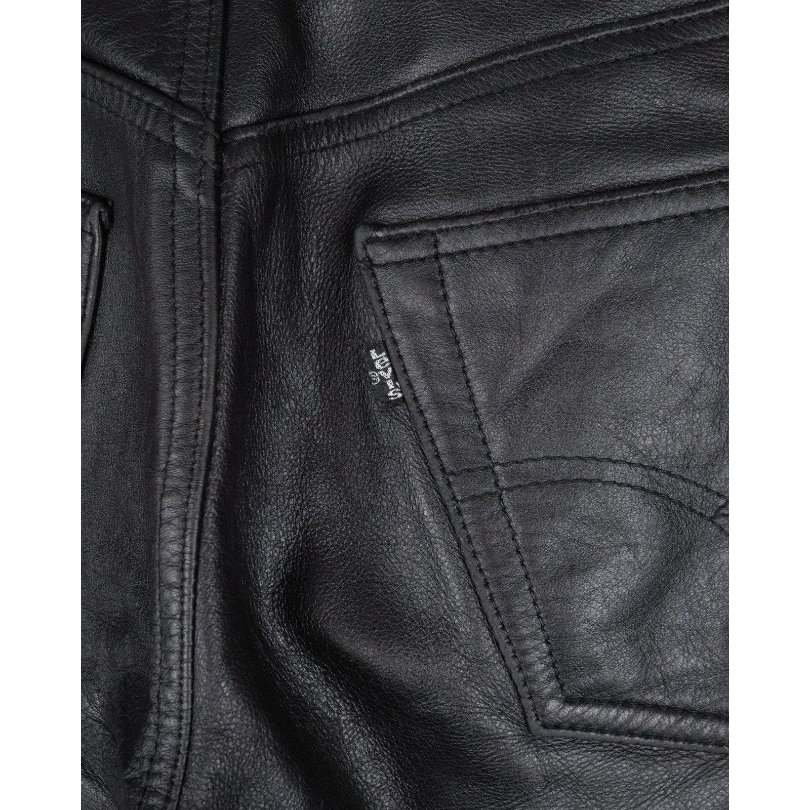 Levi's Vintage levis strauss real leather black logo pants Size 27" / US 4 / IT 40 - 6 Thumbnail