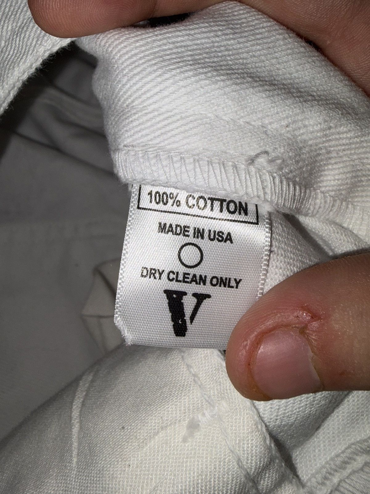 Vlone Vlone Rhinestone White Denim UNRELEASED Size US 34 / EU 50 - 5 Thumbnail