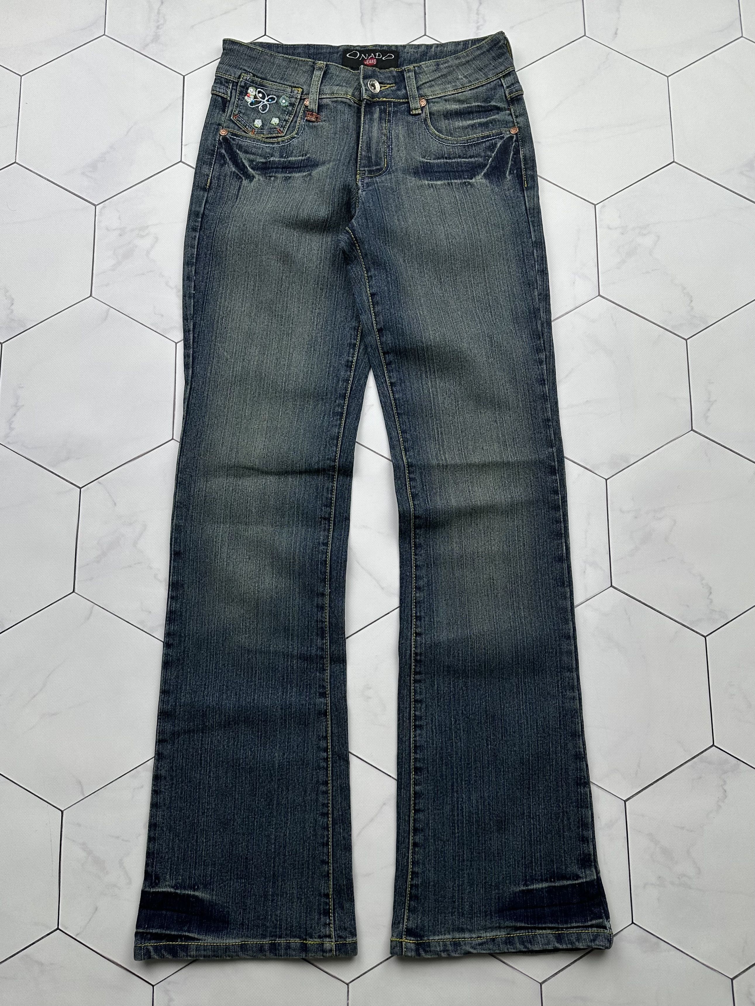 image of Avant Garde x Vintage Faded Flare Jeans in Blue, Women's (Size 26)